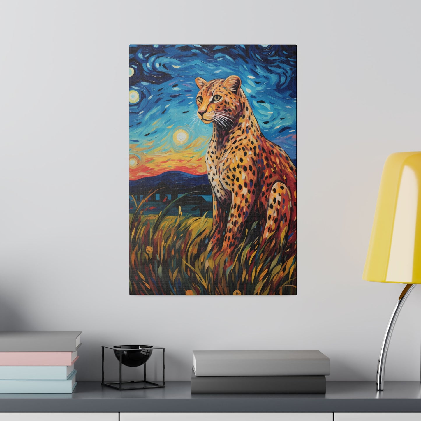 Starry Night Reimagined: Eco-Friendly Van Gogh-Style Canvas, Van Gogh Style Wall Art Starry Night Oil Painting on Stretched Canvas