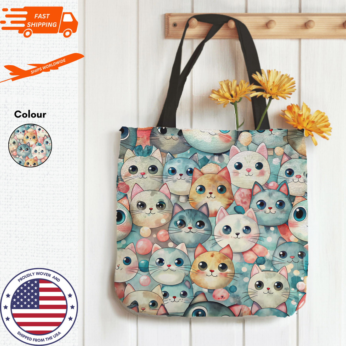 Tapestry Tote Cute Cat Bag Pastel Hobo Bag Tapestry Shoulder Bag Jacquard Woven Tote Bag Tapestry Tote Kids Grocery Bags Art Cat Mom Totes All Over Print Bags Cat Lover Tote Bags Gobelin Tapestry Shoulder Bag Woven Tote Bag Cat Lover Gift for Mom