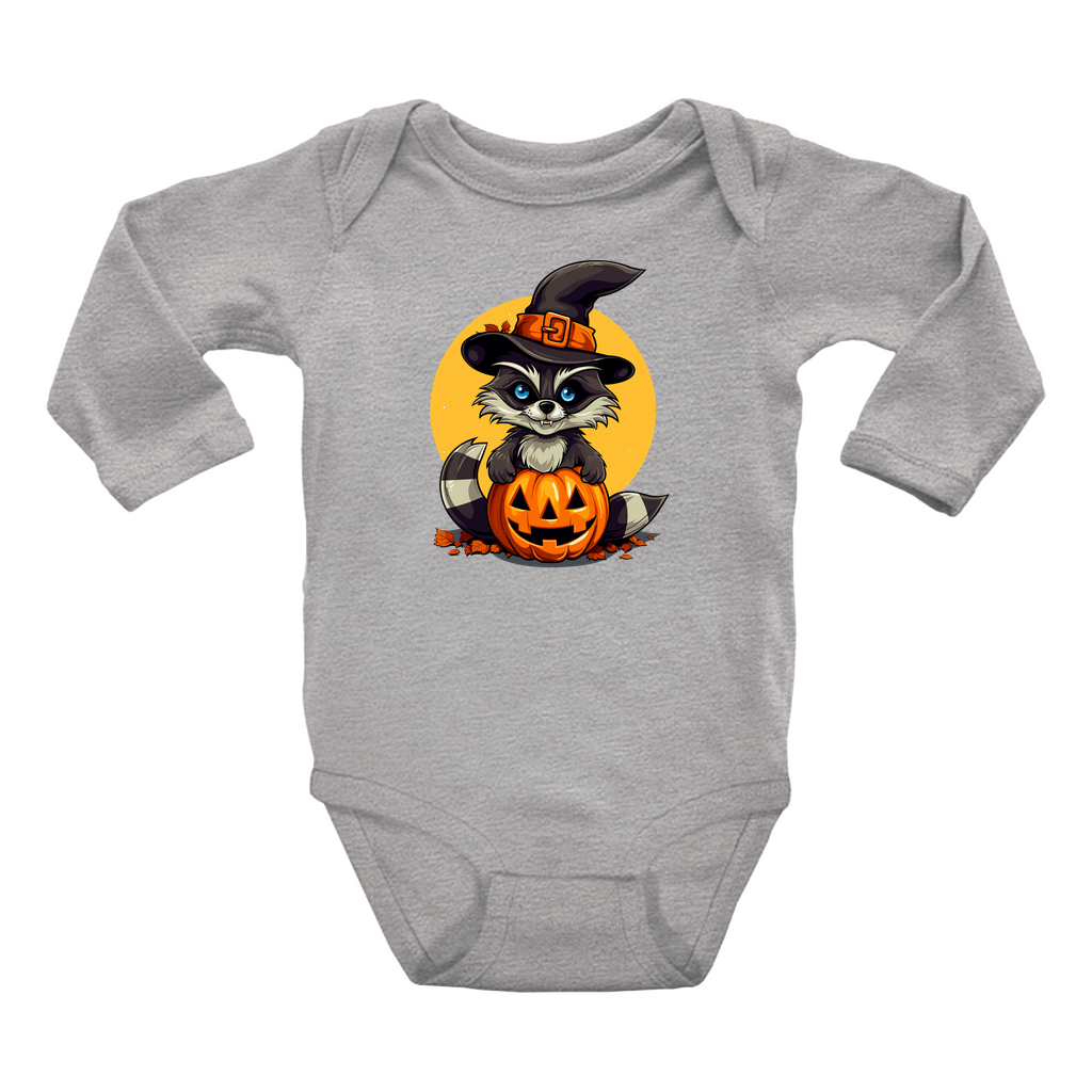 Infant Halloween Raccoon Long Sleeve Onesie