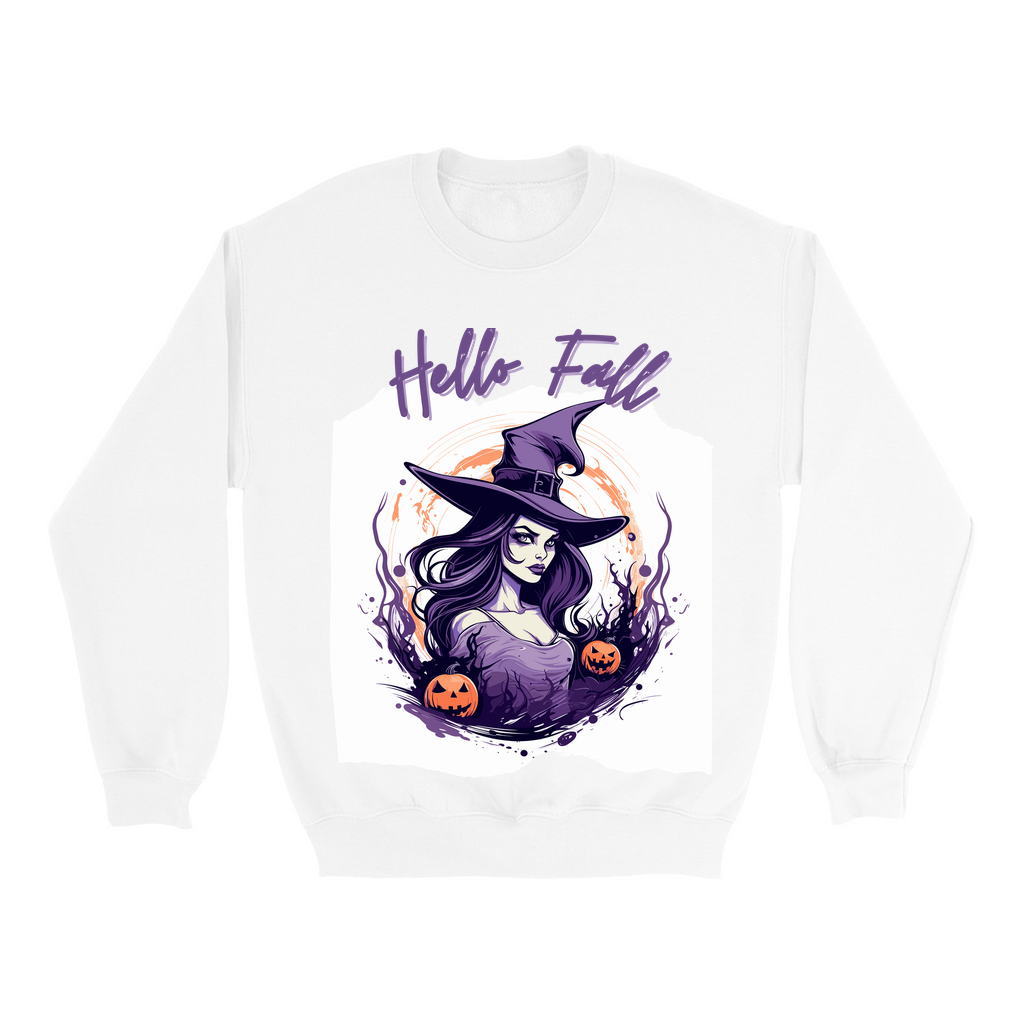 Explore our bewitching collection of Halloween sweatshirts, showcasing the mysterious allure of a witch on the front.