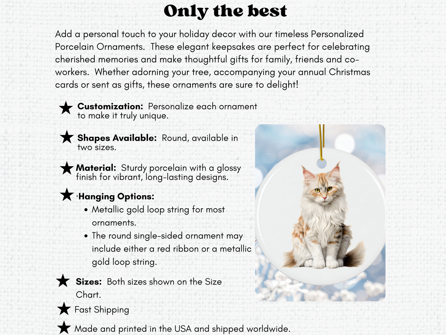 Personalized Pet Memorial Portrait Ornament, Memorial Gift For Loss Of Cat, Christmas Ornament Sympathy Gift, Forever Loved Remembrance Gift