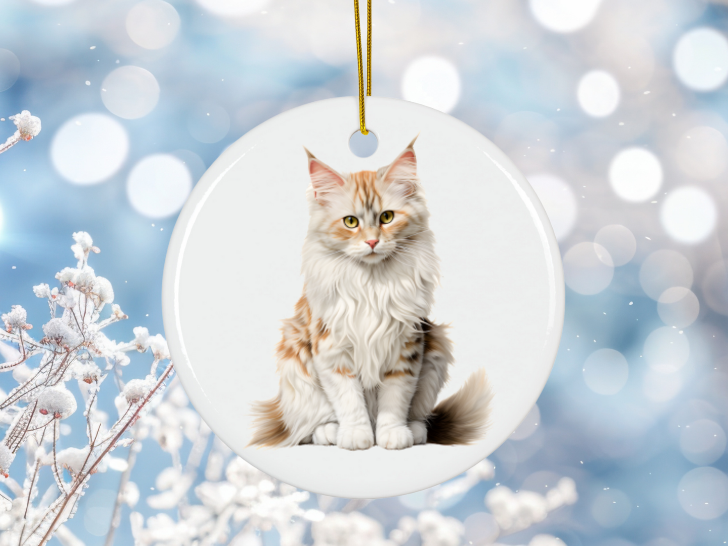 Personalized Pet Memorial Portrait Ornament, Memorial Gift For Loss Of Cat, Christmas Ornament Sympathy Gift, Forever Loved Remembrance Gift