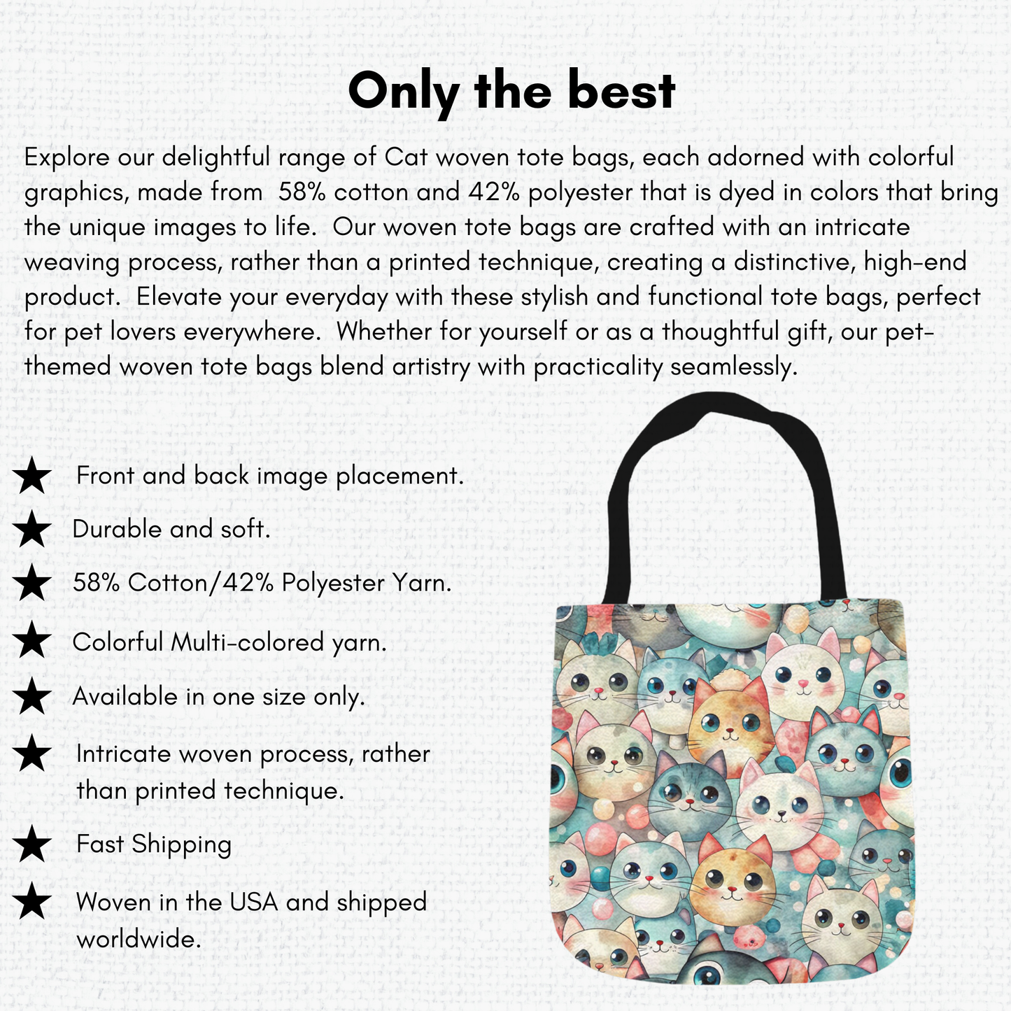 Tapestry Tote Cute Cat Bag Pastel Hobo Bag Tapestry Shoulder Bag Jacquard Woven Tote Bag Tapestry Tote Kids Grocery Bags Art Cat Mom Totes All Over Print Bags Cat Lover Tote Bags Gobelin Tapestry Shoulder Bag Woven Tote Bag Cat Lover Gift for Mom