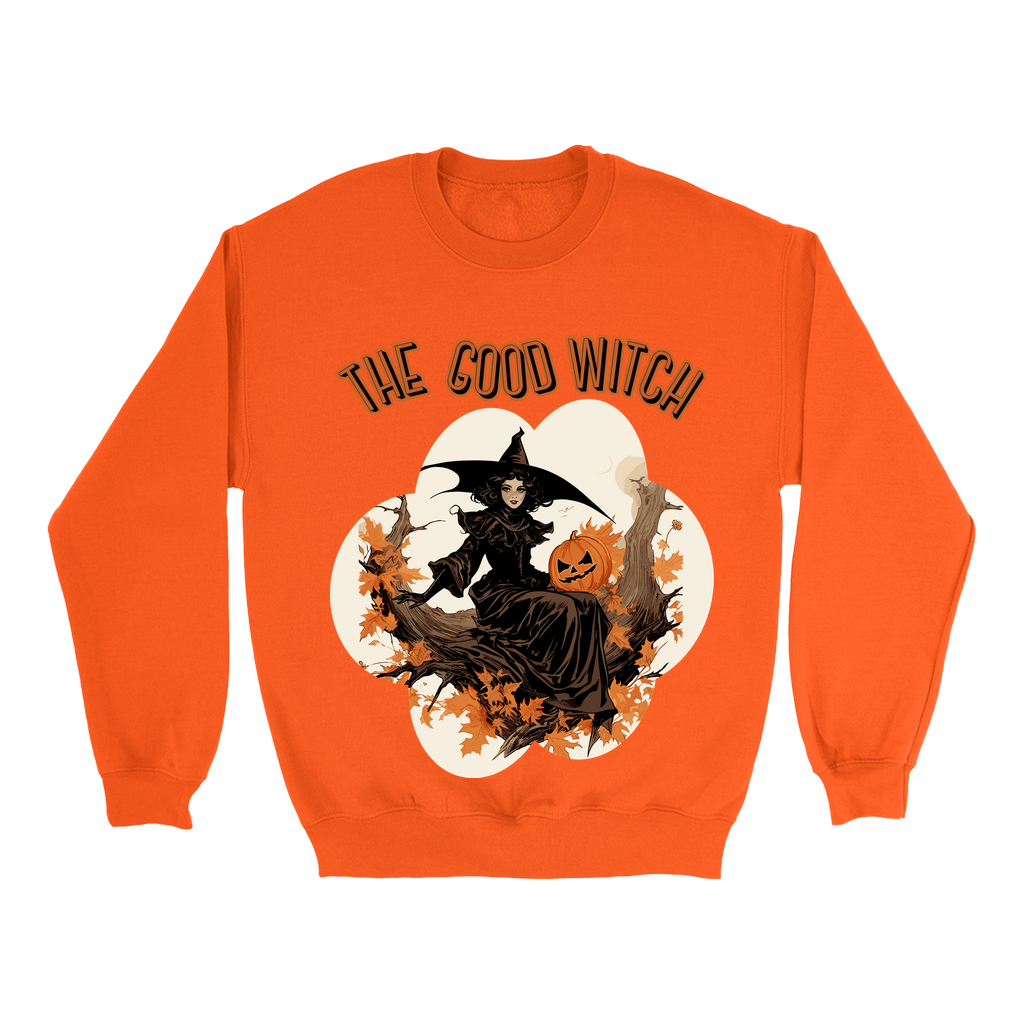 Explore our bewitching collection of Halloween sweatshirts, showcasing the mysterious allure of a witch on the front.