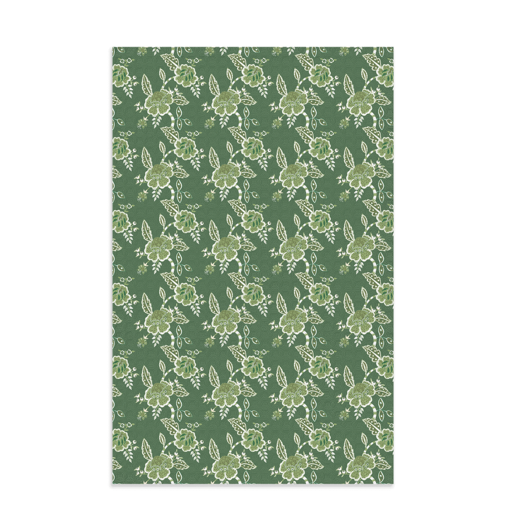 Beautiful Christmas-Themed Floral Design Waffle Kitchen Tea Towel, Waffle Towel, Cute Stocking Filler