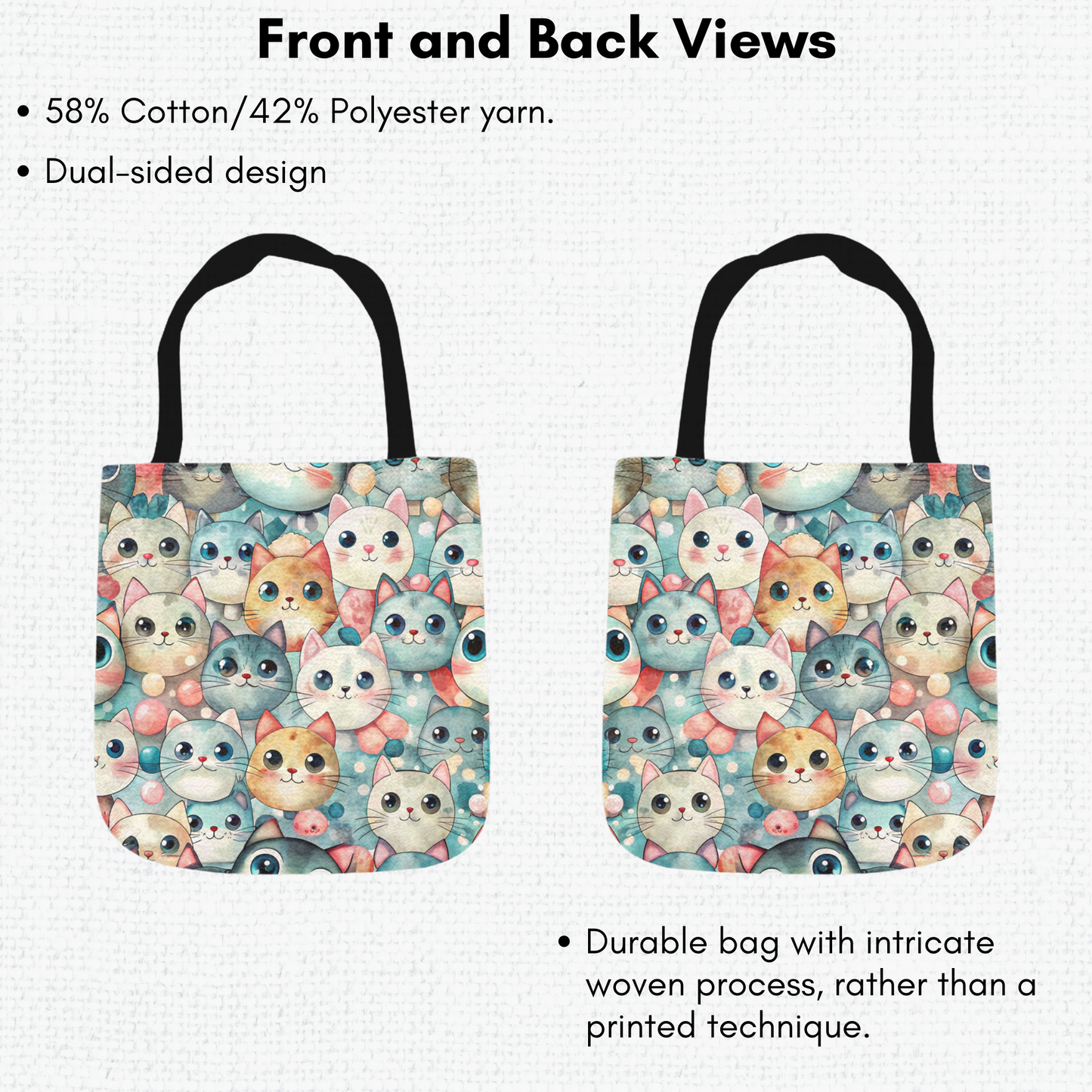 Tapestry Tote Cute Cat Bag Pastel Hobo Bag Tapestry Shoulder Bag Jacquard Woven Tote Bag Tapestry Tote Kids Grocery Bags Art Cat Mom Totes All Over Print Bags Cat Lover Tote Bags Gobelin Tapestry Shoulder Bag Woven Tote Bag Cat Lover Gift for Mom