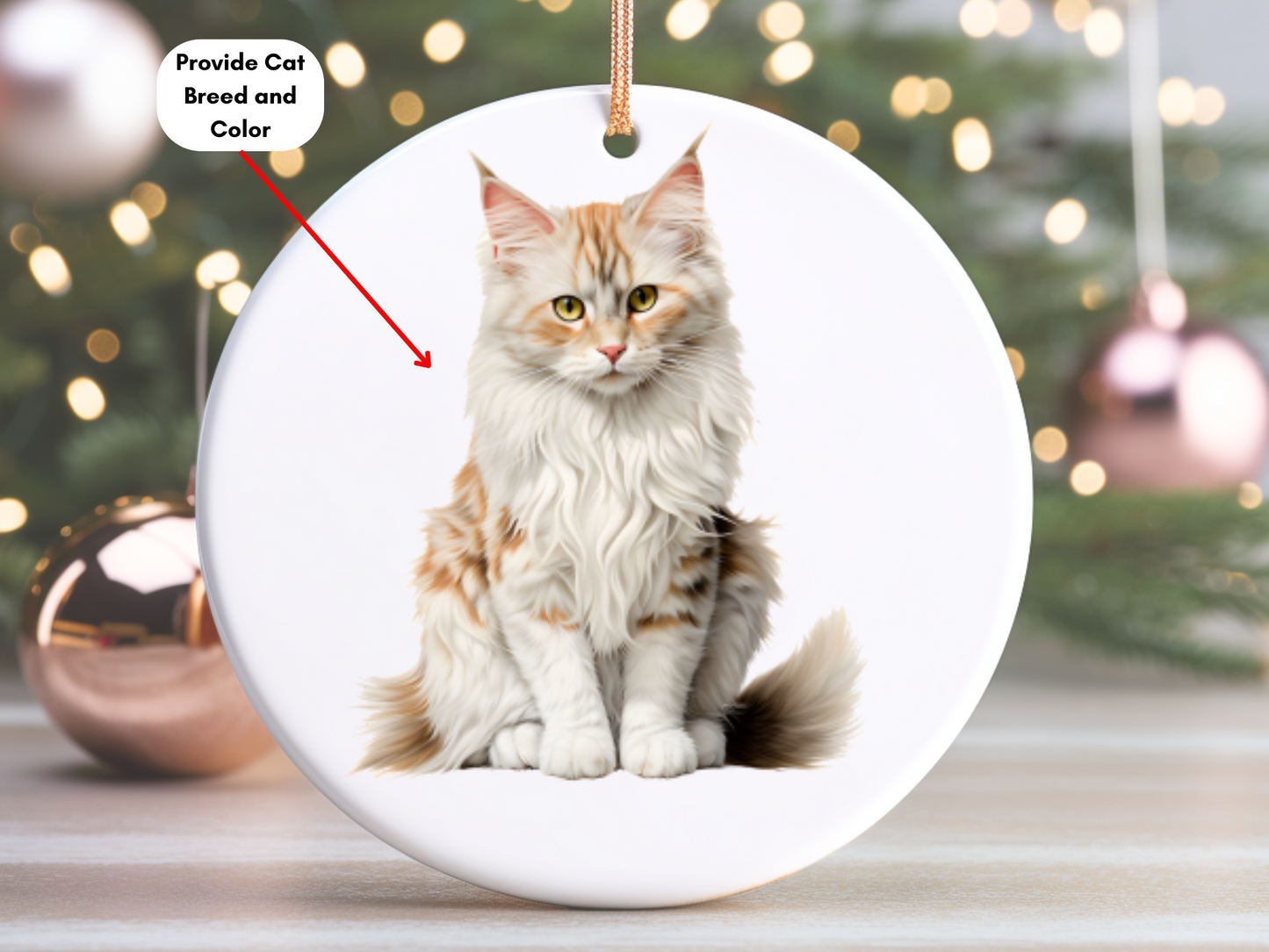 Personalized Pet Memorial Portrait Ornament, Memorial Gift For Loss Of Cat, Christmas Ornament Sympathy Gift, Forever Loved Remembrance Gift