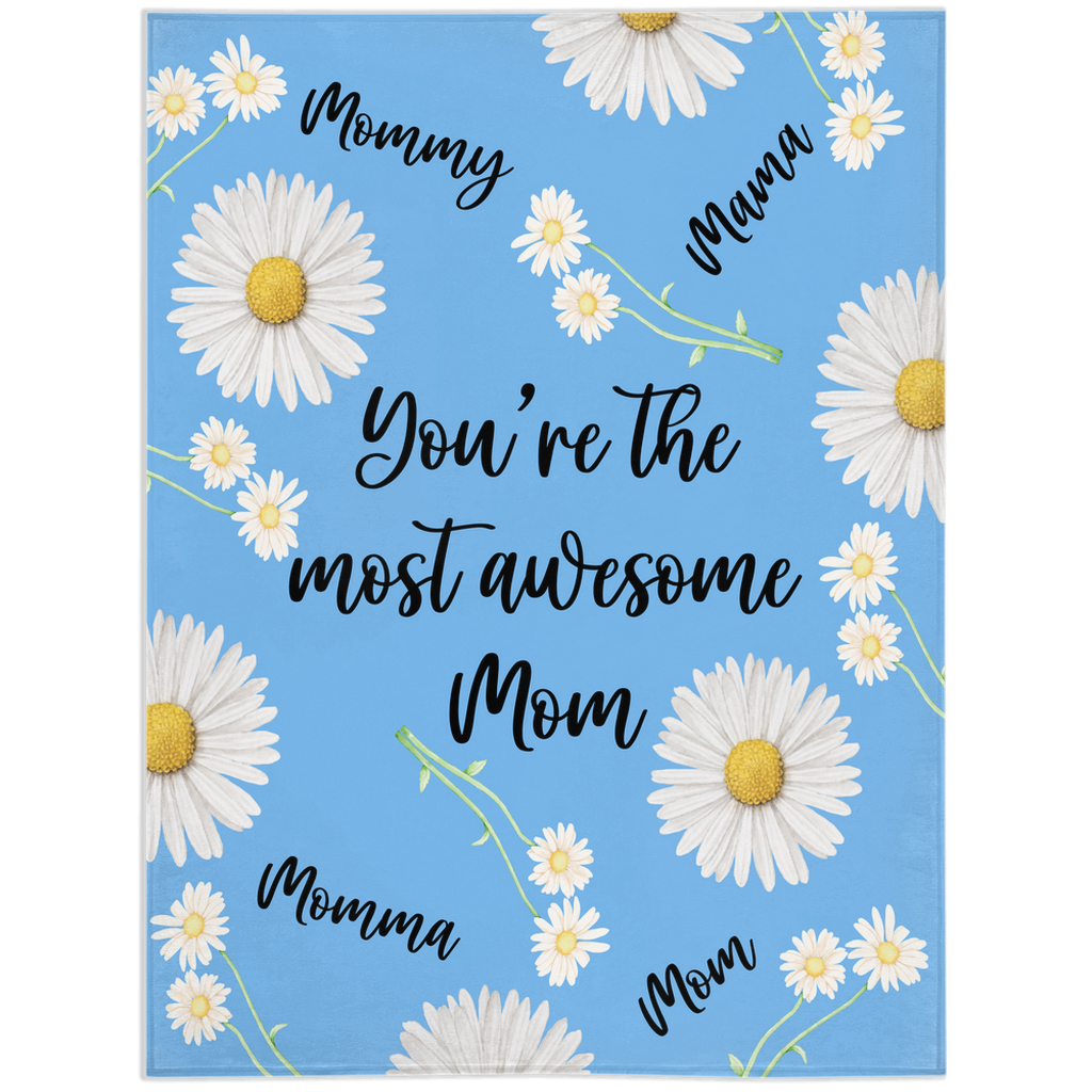 Embrace of Love: 2-in-1 The Custom and Personalized Daisy Blanket for Mom