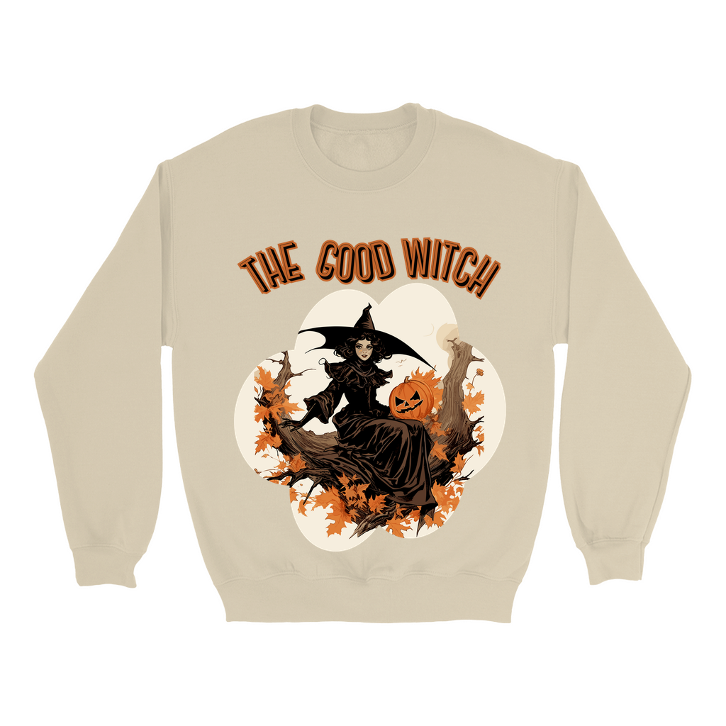 Explore our bewitching collection of Halloween sweatshirts, showcasing the mysterious allure of a witch on the front.