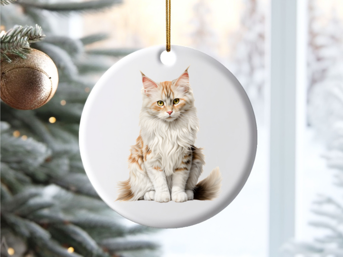 Personalized Pet Memorial Portrait Ornament, Memorial Gift For Loss Of Cat, Christmas Ornament Sympathy Gift, Forever Loved Remembrance Gift