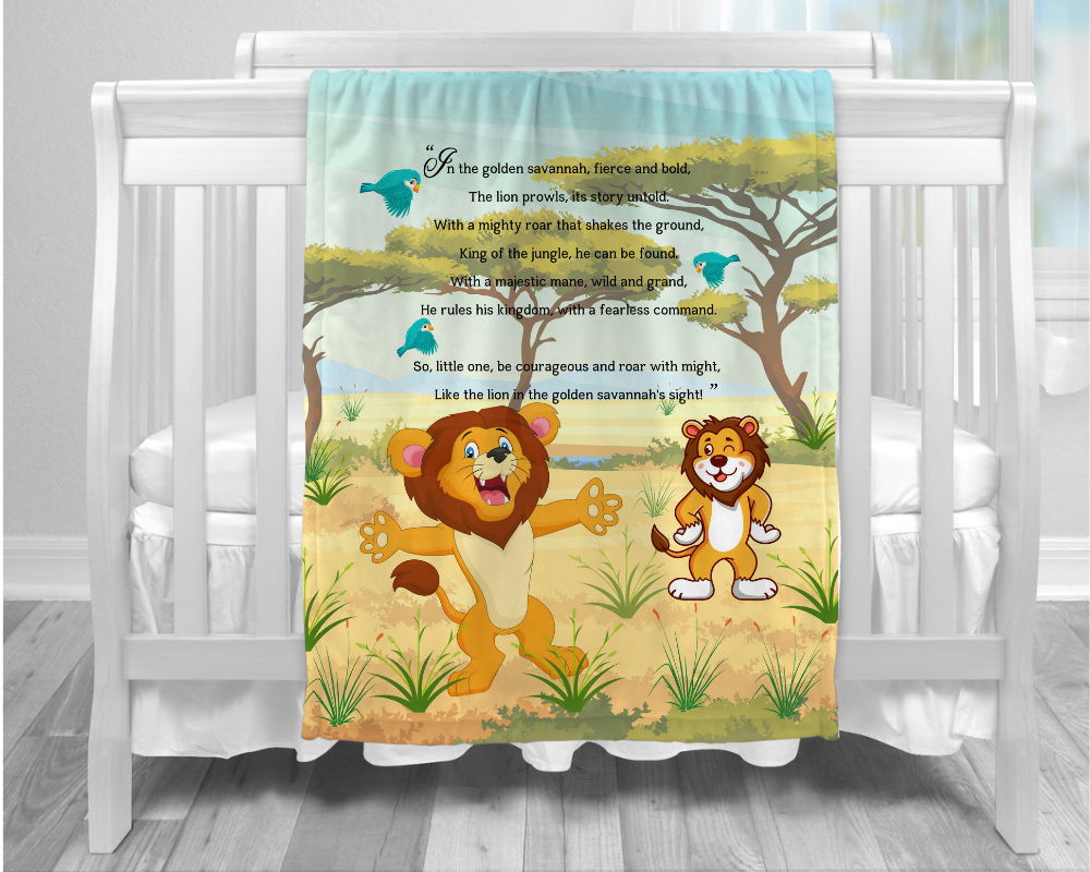 Introducing our adorable Velveteen Children's Lion Blanket, the perfect Cuddle companion!