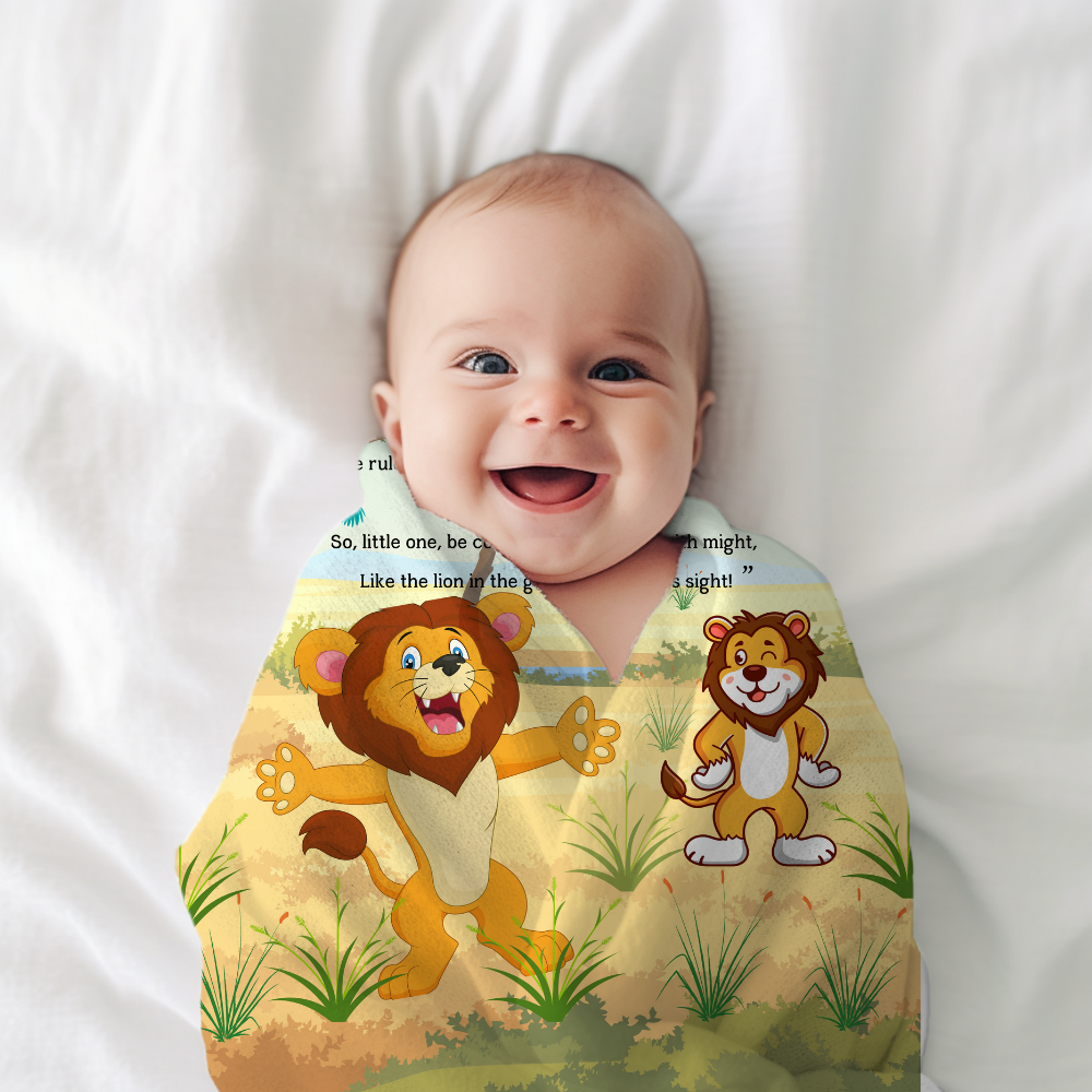 Introducing our adorable Velveteen Children's Lion Blanket, the perfect Cuddle companion!