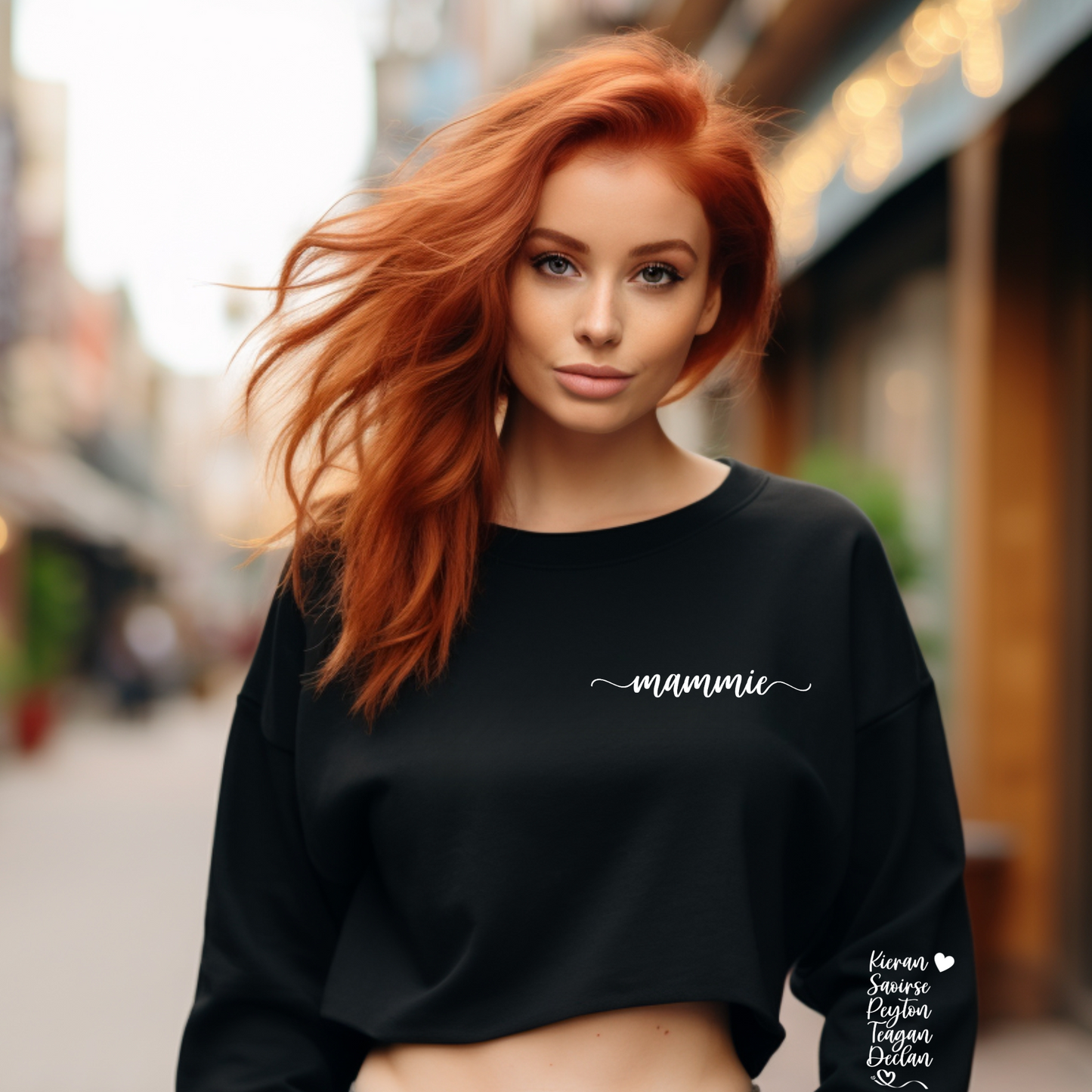 Embrace Warmth and Love: The Ultimate Personalized Cropped Sweatshirt for Every Special Occasion. Bella Canva 7503.