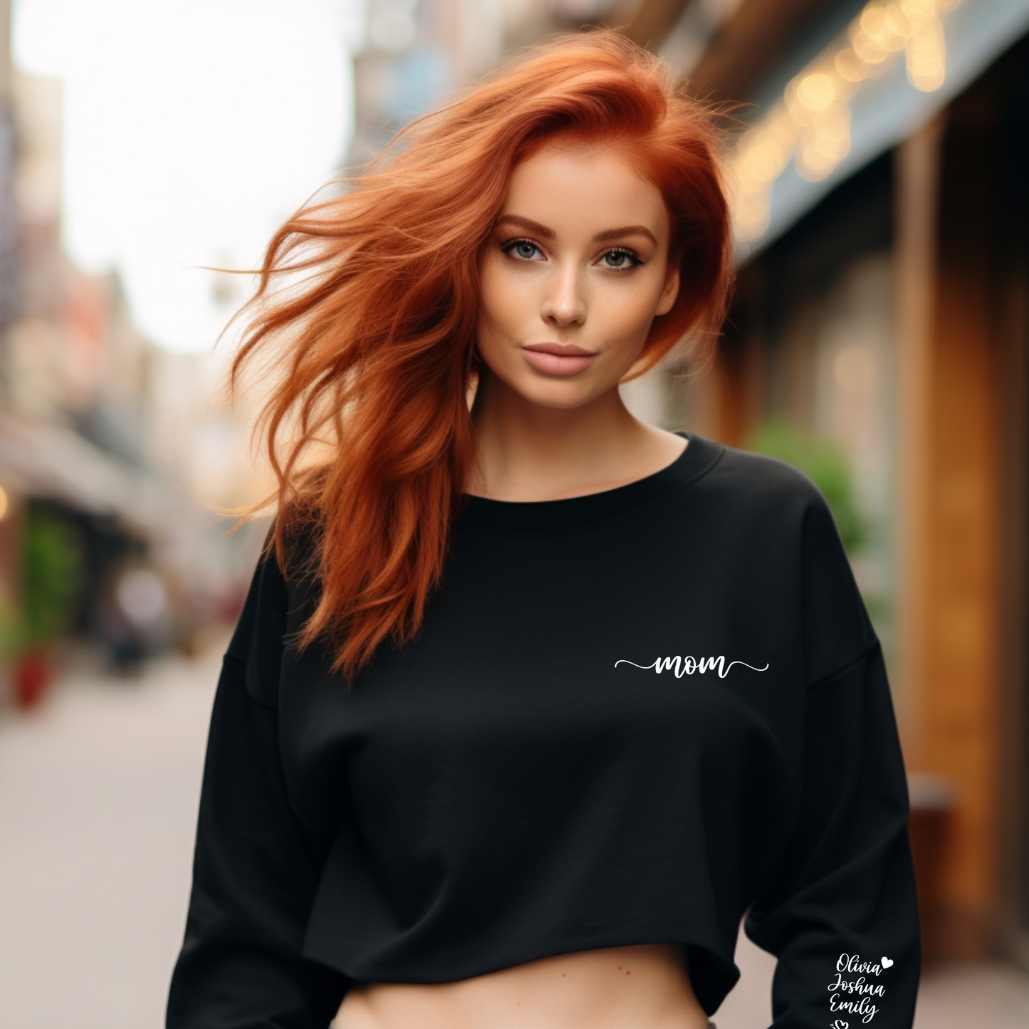 Embrace Warmth and Love: The Ultimate Personalized Cropped Sweatshirt for Every Special Occasion. Bella Canva 7503.