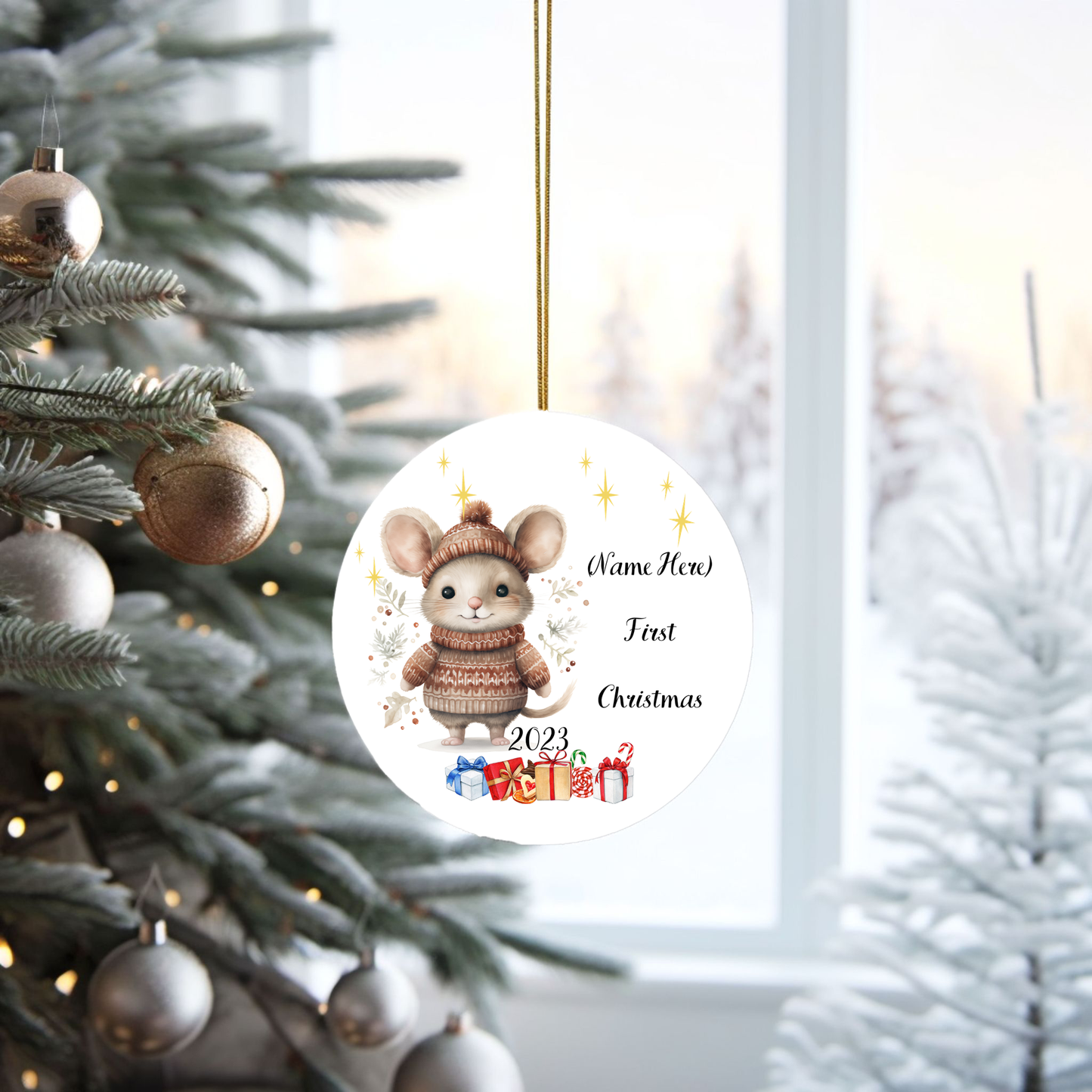 Custom Baby's 1st Christmas Porcelain Ornament: Cherish Moments