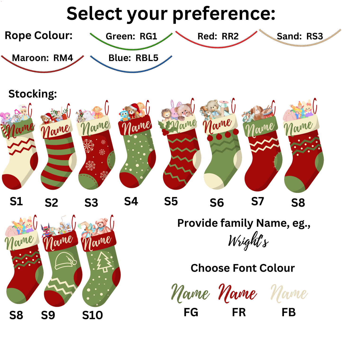 Santa's Gaze: Personalized Christmas Stockings - A Holiday Tradition!