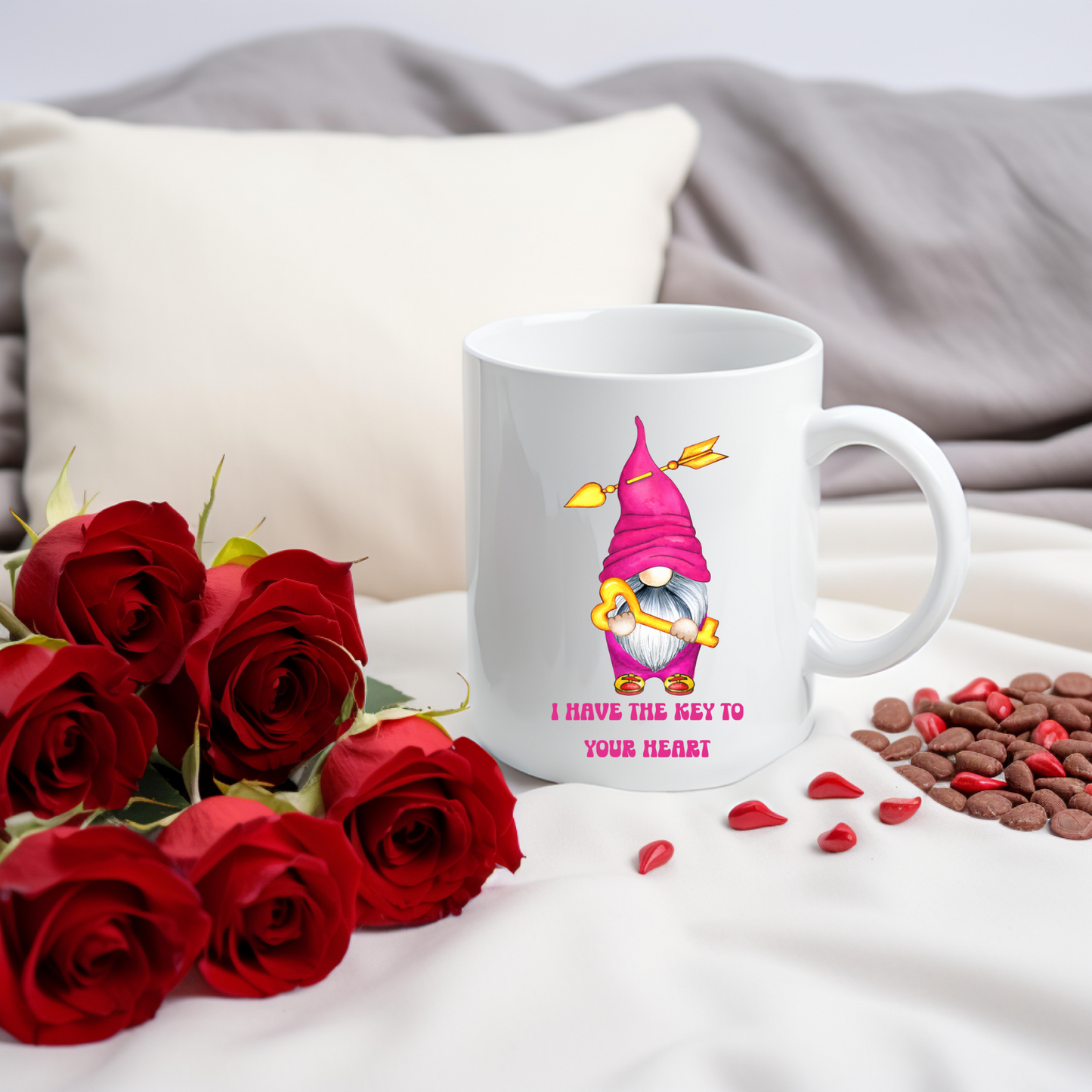 Radiant Romance: "Love Is" Valentine's Day Mugs - Sip Love, Share Joy. Dishwasher and Microwave Safe. 11oz & 15oz Sizes. Double-Sided Design.