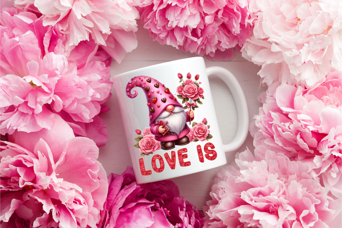 Radiant Romance: 'Love Is' Valentine's Day Mugs – Sip Love, Share Joy. Dishwasher and Microwave Safe. 11oz & 15oz Sizes. Double-Sided Design
