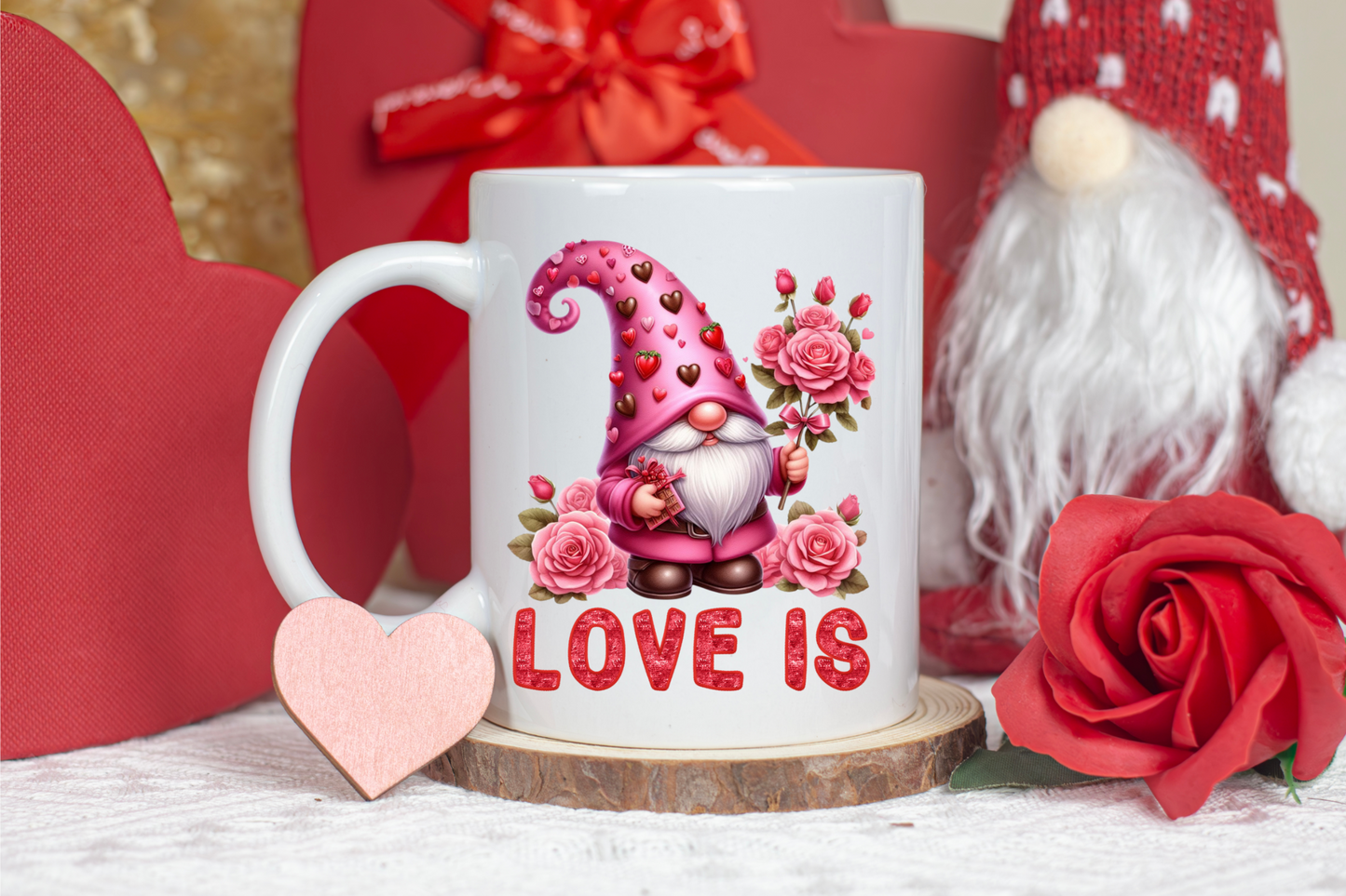Radiant Romance: 'Love Is' Valentine's Day Mugs – Sip Love, Share Joy. Dishwasher and Microwave Safe. 11oz & 15oz Sizes. Double-Sided Design