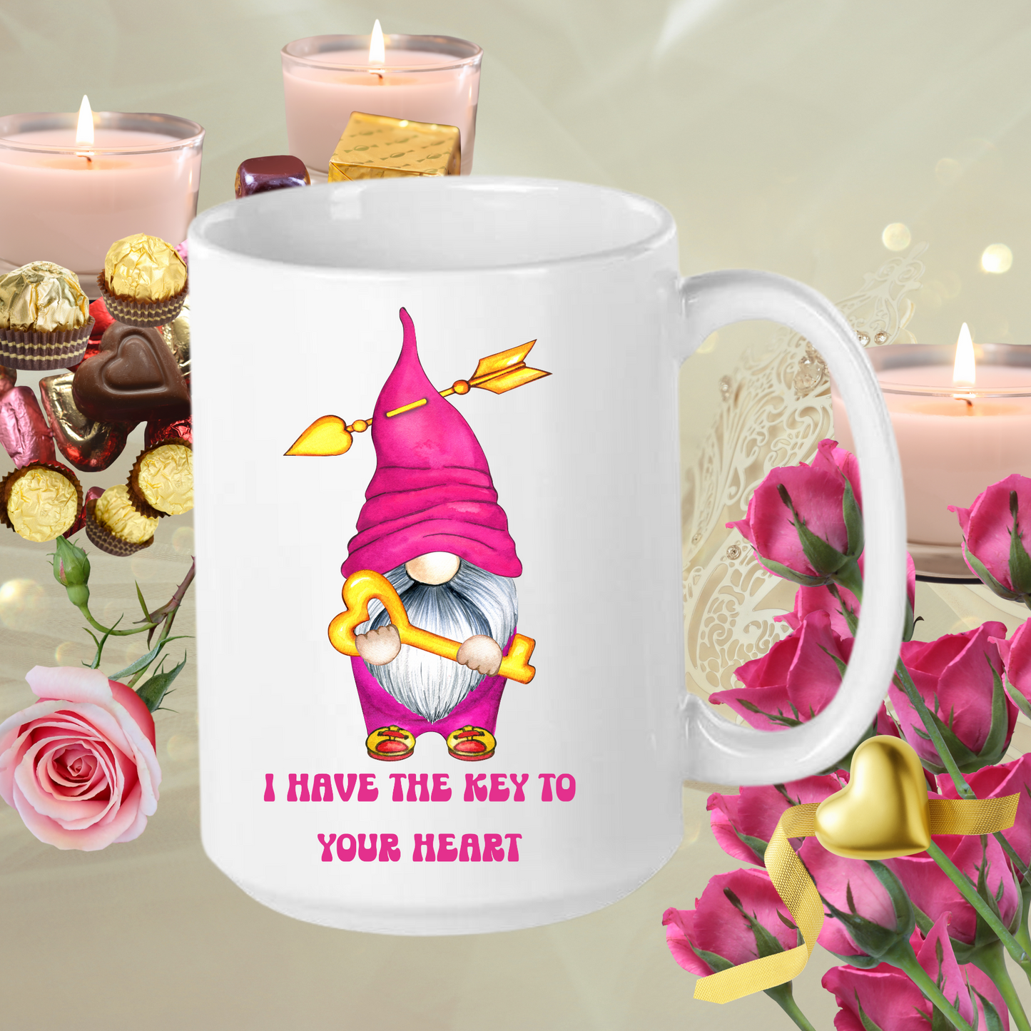 Radiant Romance: "Love Is" Valentine's Day Mugs - Sip Love, Share Joy. Dishwasher and Microwave Safe. 11oz & 15oz Sizes. Double-Sided Design.