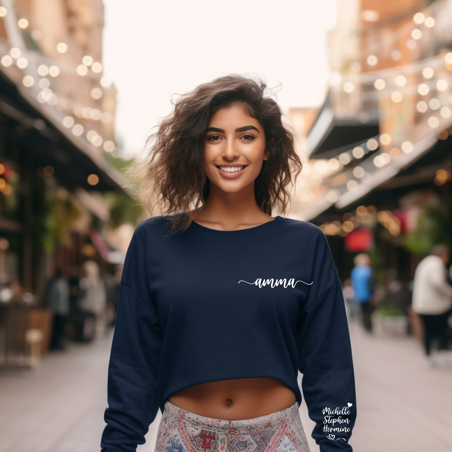 Embrace Warmth and Love: The Ultimate Personalized Cropped Sweatshirt for Every Special Occasion. Bella Canva 7503.