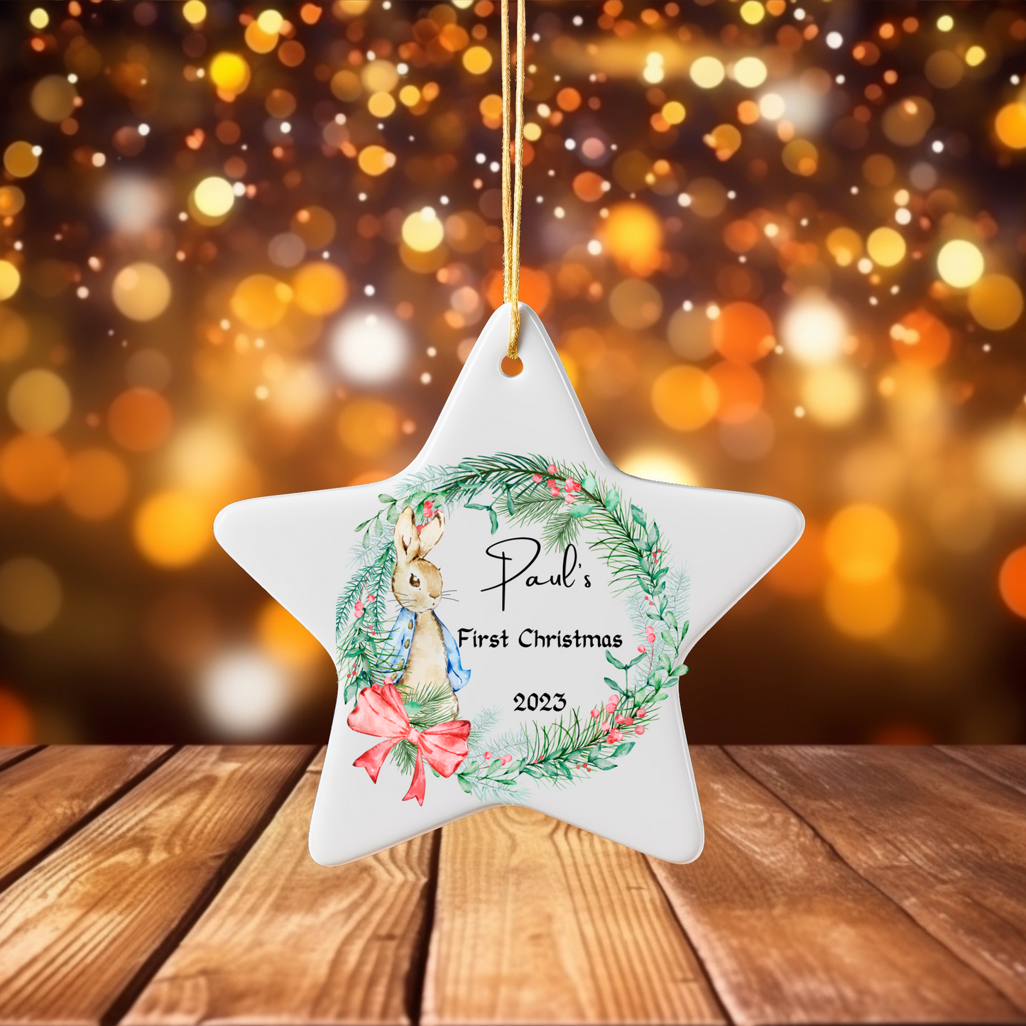 Personalized Baby's 1st Christmas Porcelain Ornament: Cherished Moments