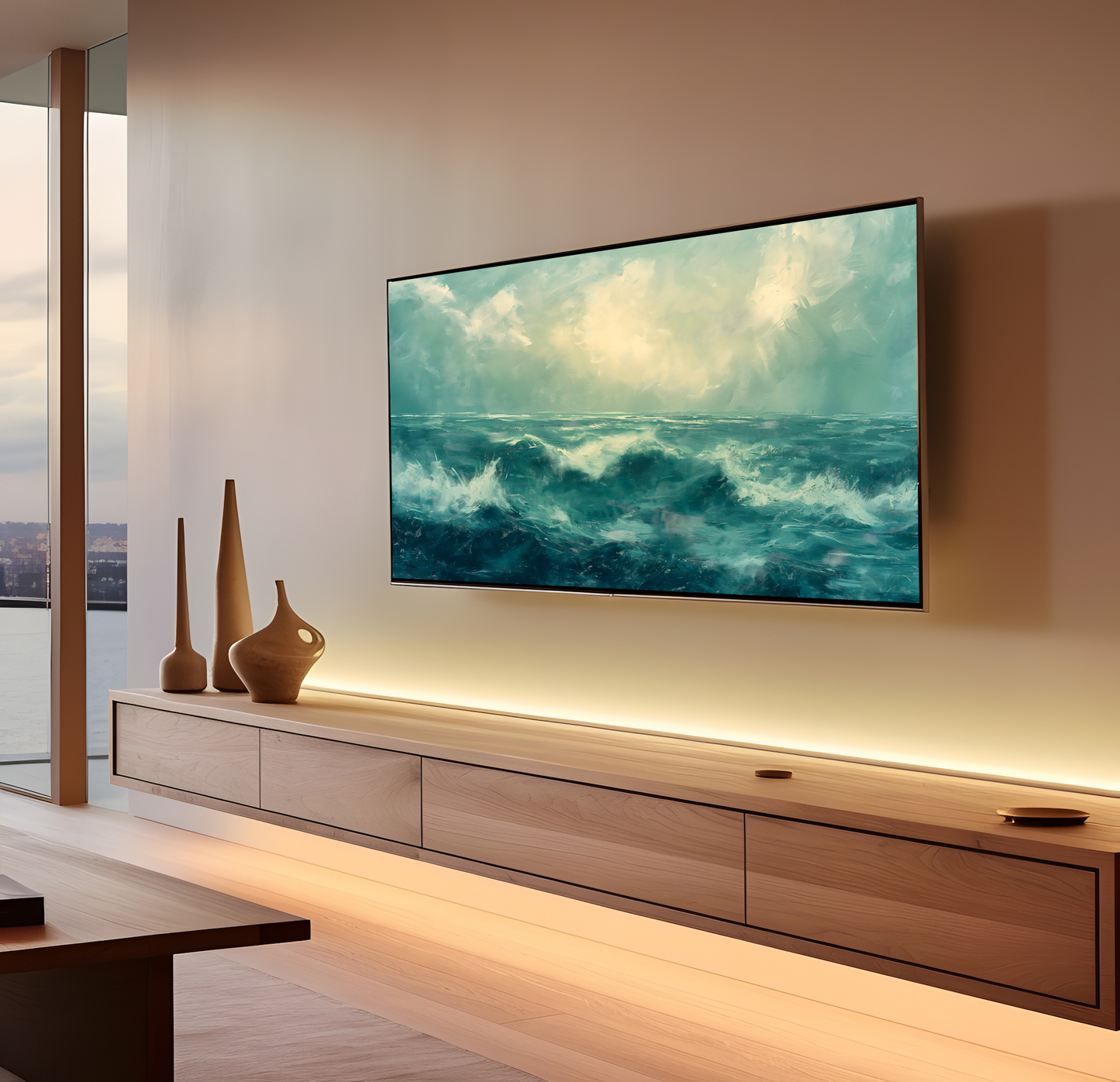 Vintage Vistas: Transform Your TV into a Textured Masterpiece. Frame TV Ocean Art, Vintage Ocean Digital Download Art File, Ocean TV Art Frame, Ocean Art for Frame TV