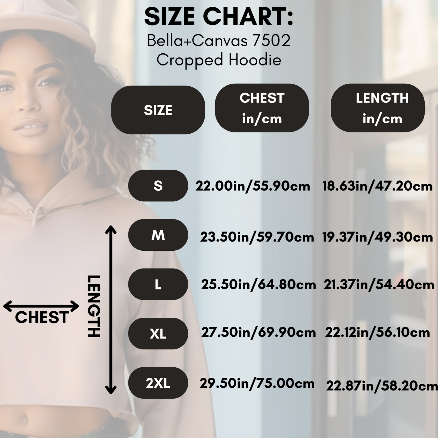 Custom Heartstrings Cropped Hoodie: Personalized Comfort for Every Mom. Bella Canva 7502.