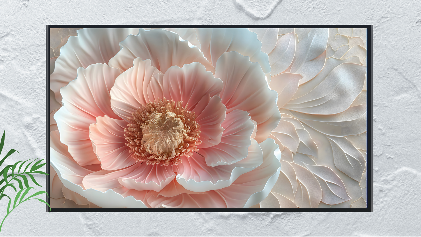 Vintage Vistas: Transform Your TV into a Textured Masterpiece. Frame TV Peony Art, Vintage Floral Peony Digital Download Art File, Peonies TV Art Frame, Summer Peony Art for Frame TV