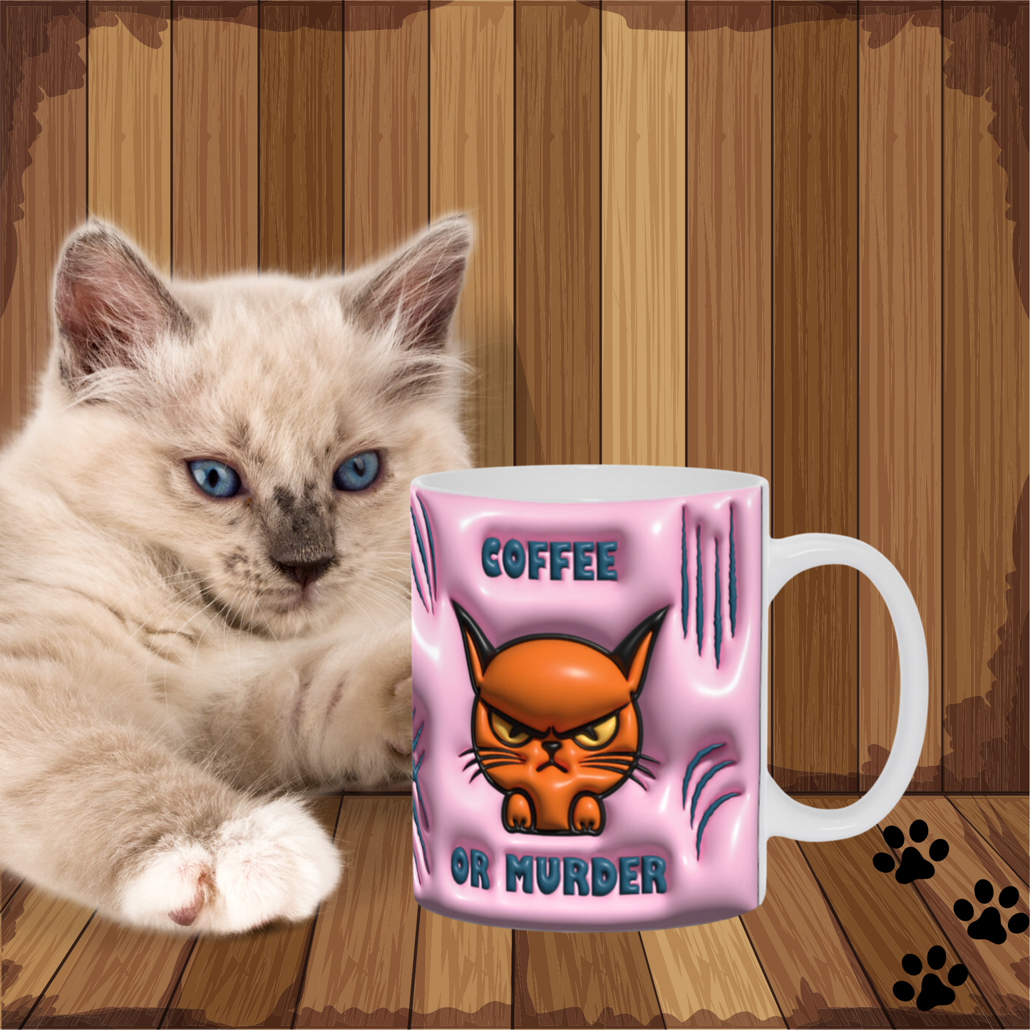 How to Brew Smirks: The 'Coffee or Murder' Angry Cat Mug