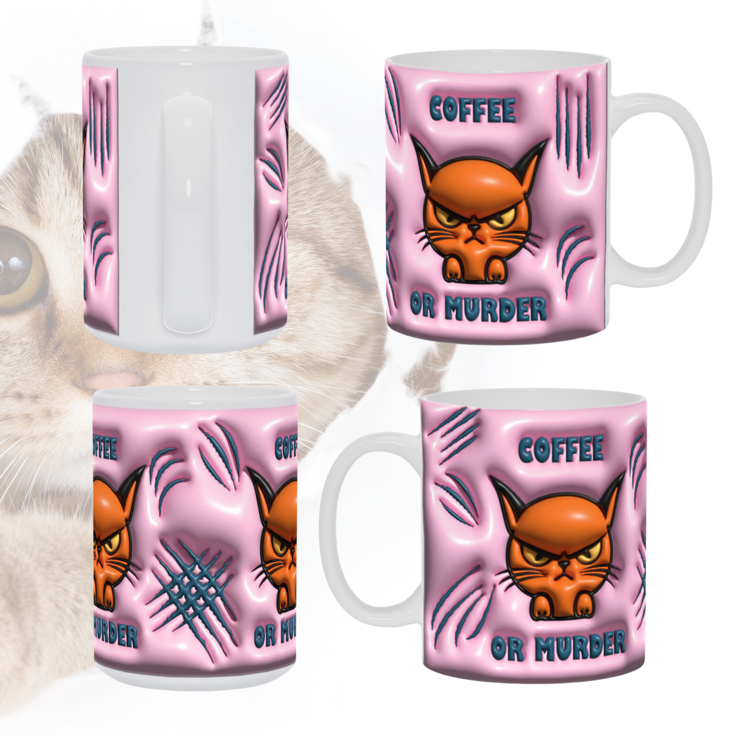 How to Brew Smirks: The 'Coffee or Murder' Angry Cat Mug