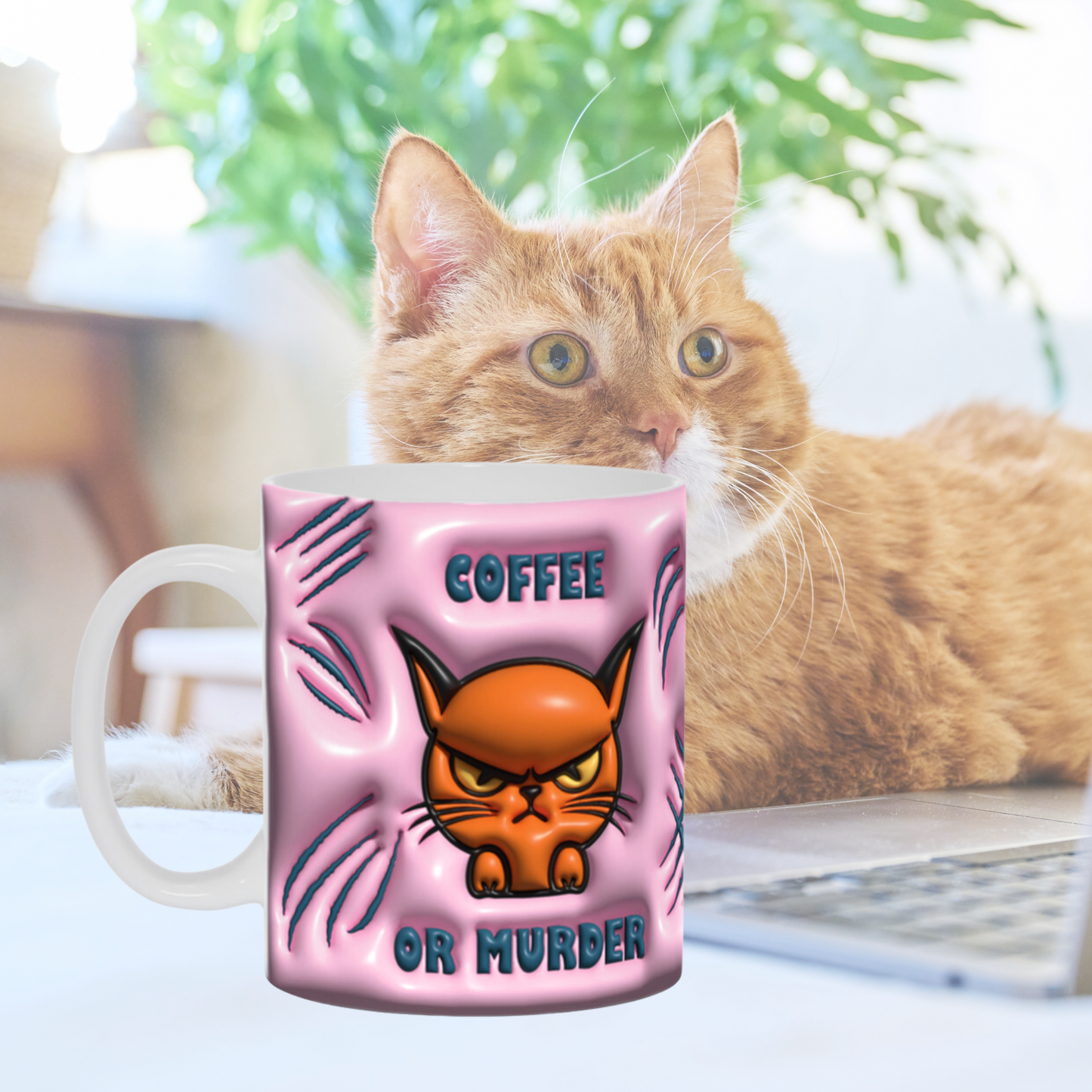 How to Brew Smirks: The 'Coffee or Murder' Angry Cat Mug