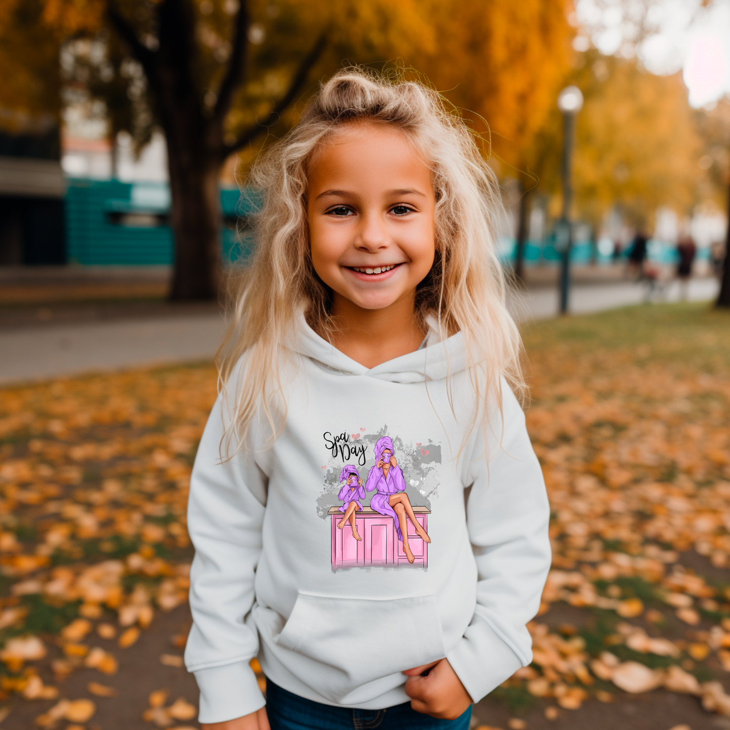 Introducing Our Customizable Spa Day Youth Pullover Hoodie - Where Comfort Meets Personalization for Young Ones!
