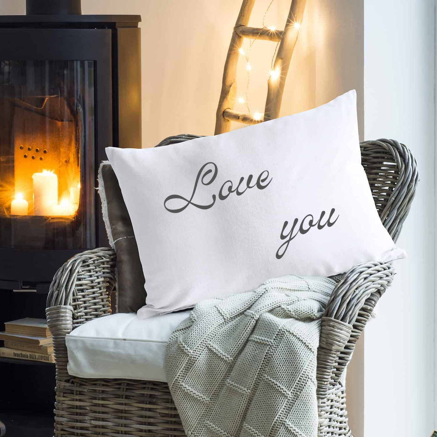 Sweet Dreams Together: "Love you", "Love you more", Microfiber Pillowcases - Cozy, Personalized Comfort for a Perfect Night's Sleep! Two-piece Set.