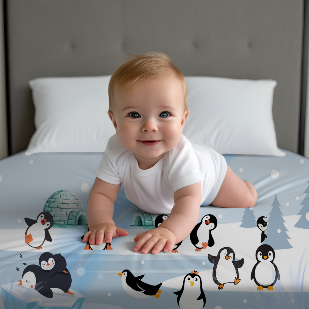 Introducing our adorable Penguin Minky Children's Blanket, the perfect Cuddle companion!