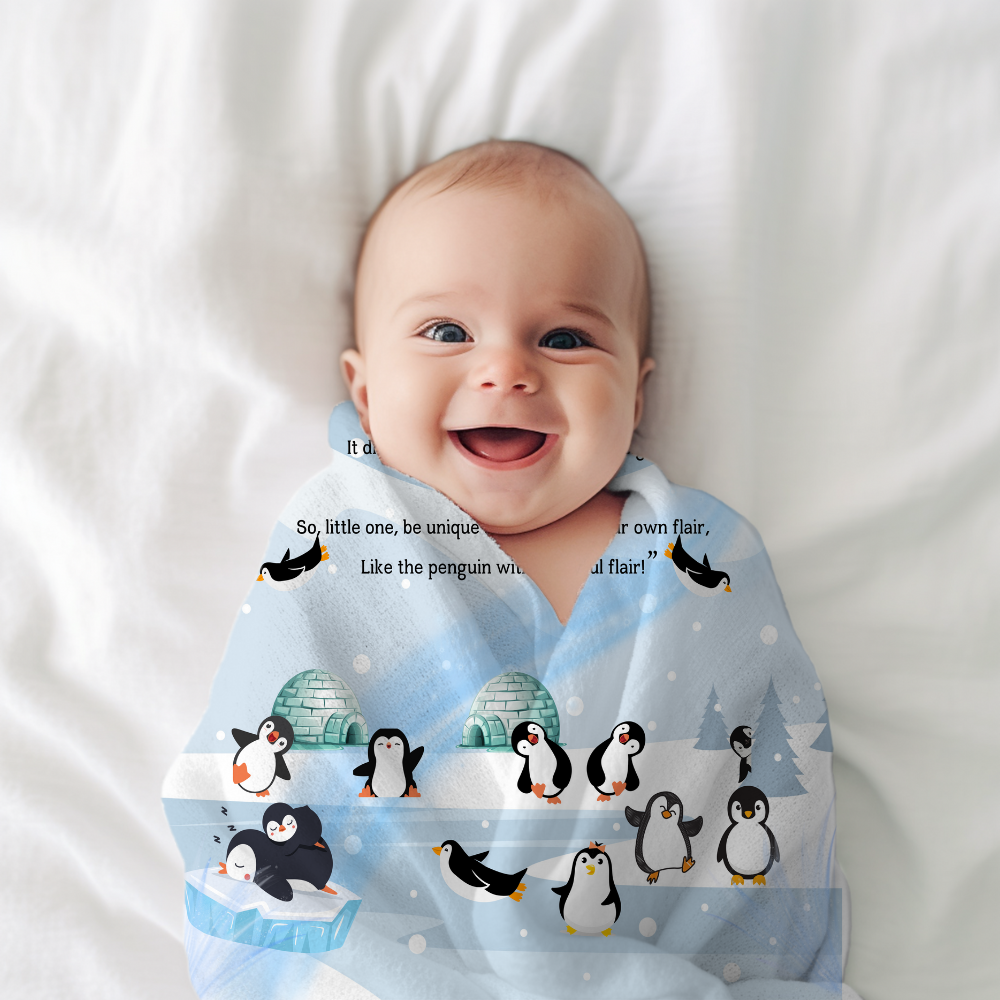 Introducing our adorable Penguin Minky Children's Blanket, the perfect Cuddle companion!
