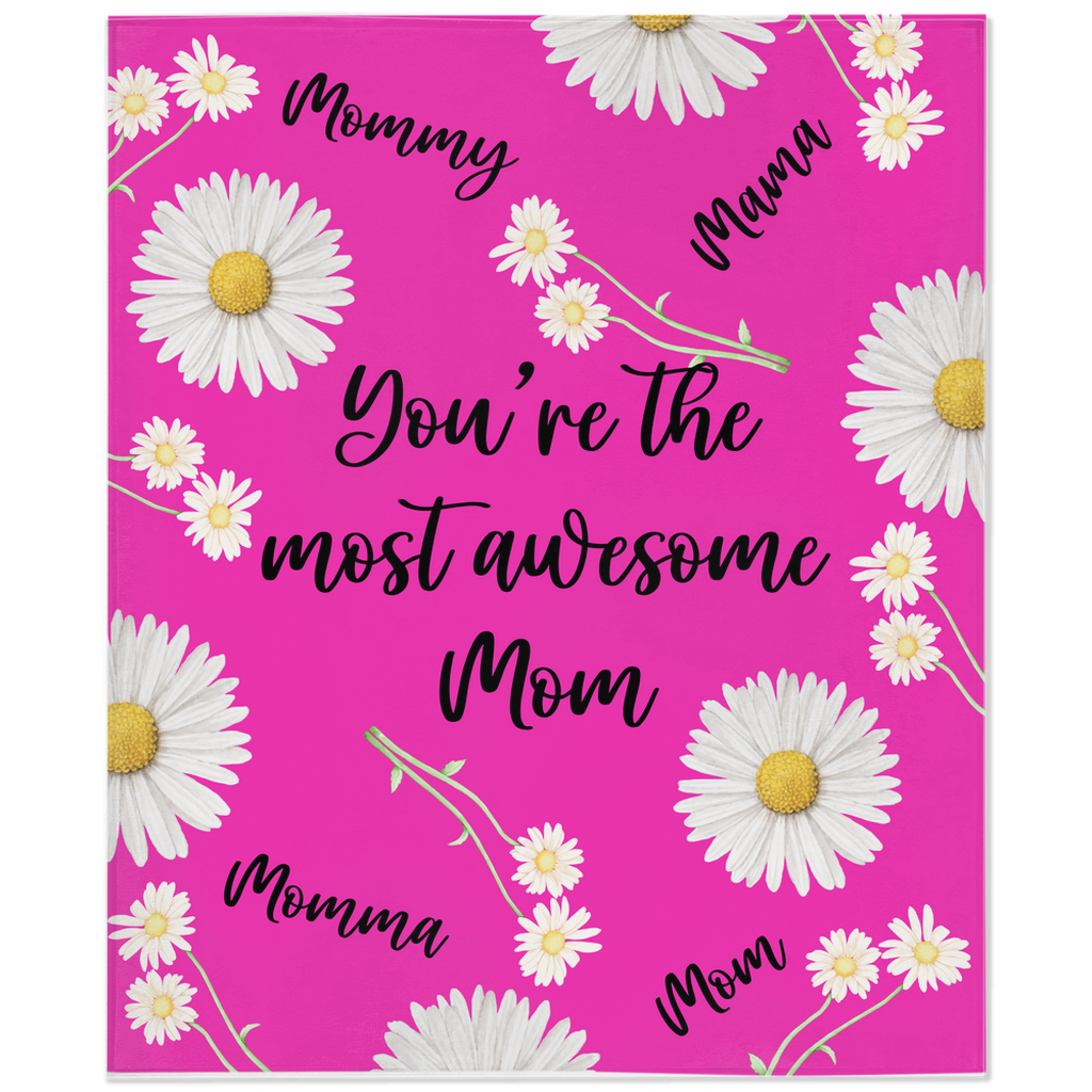 Embrace of Love: 2-in-1 The Custom and Personalized Daisy Blanket for Mom