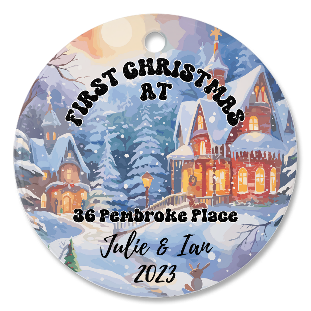 Celebrate Your First Christmas Together with Personalized Porcelain Magic: A Gift of Love and Memories.