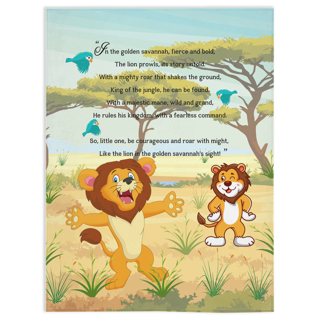 Introducing our adorable Velveteen Children's Lion Blanket, the perfect Cuddle companion!