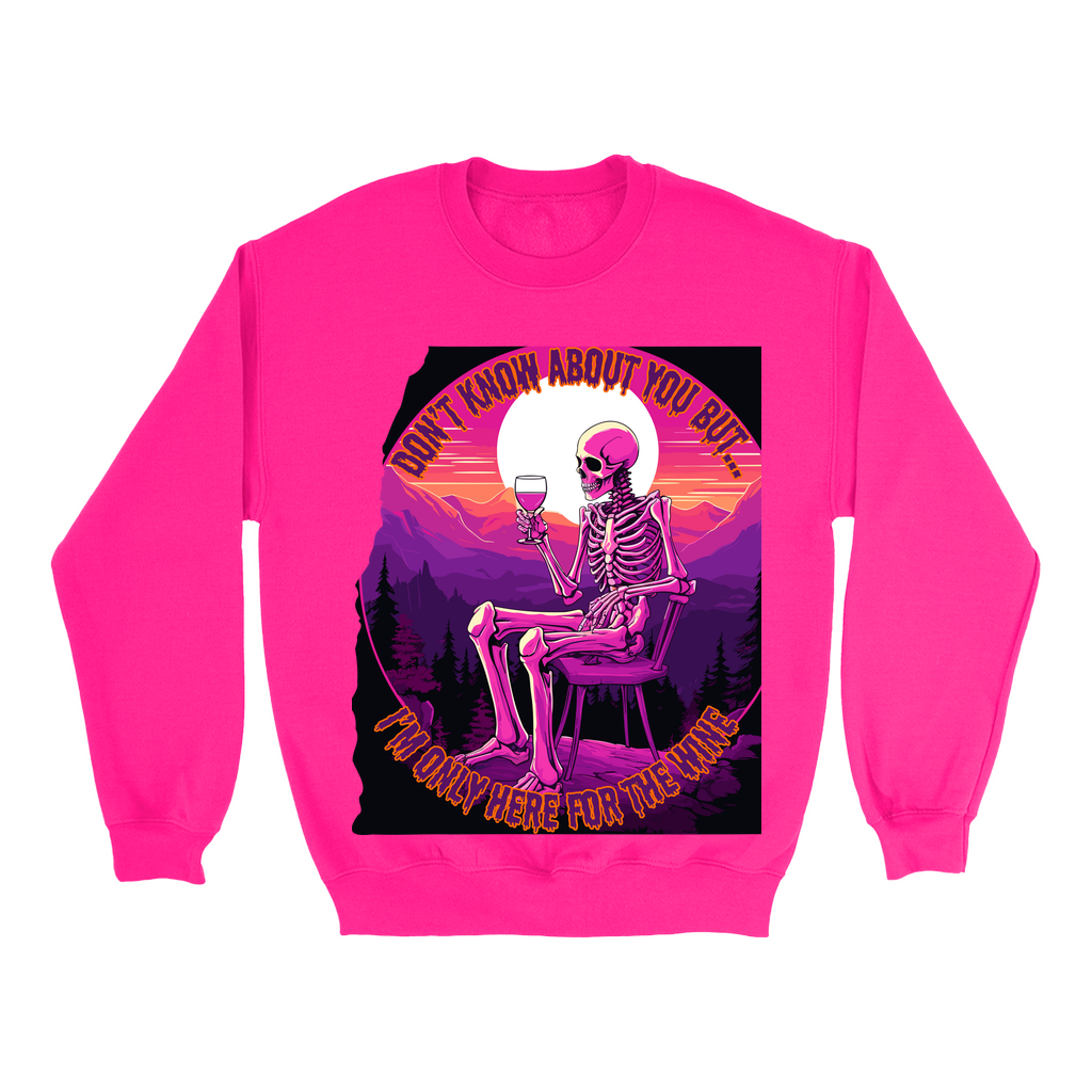 Explore our bewitching collection of Halloween sweatshirts, showcasing the mysterious allure of a drinking skeleton on the front.