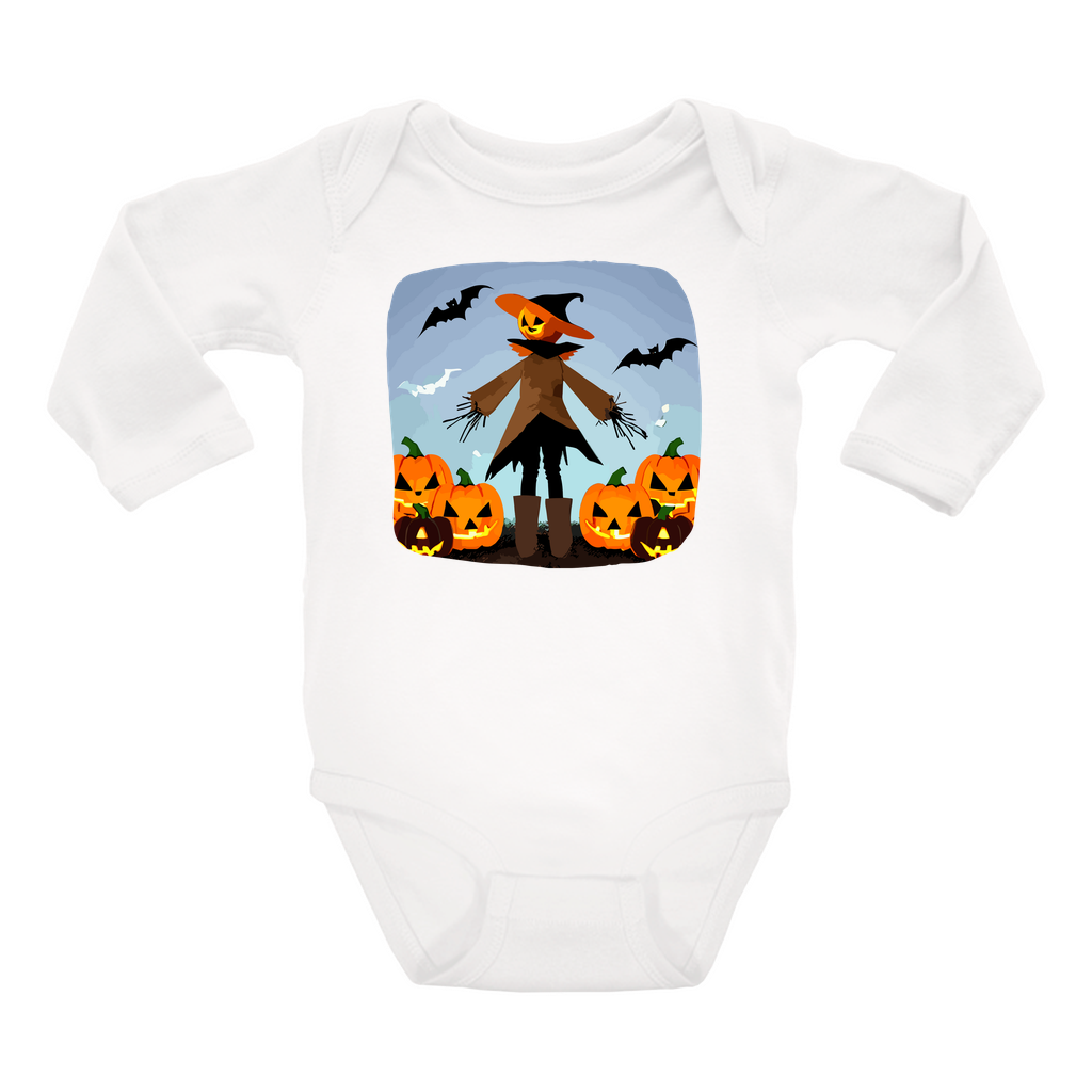 Infant Halloween Scarecrow Long Sleeve Onesie