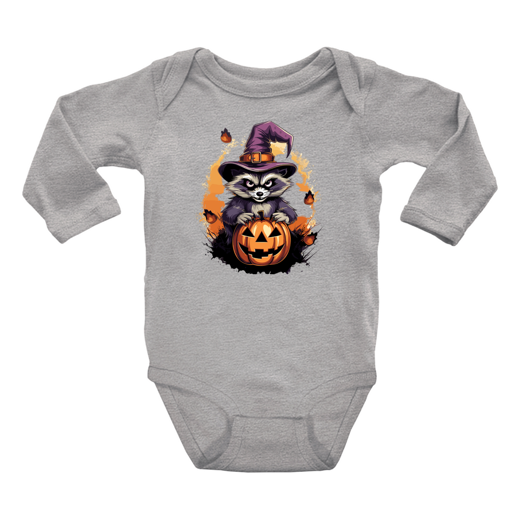 Infant Halloween Raccoon Long Sleeve Onesie