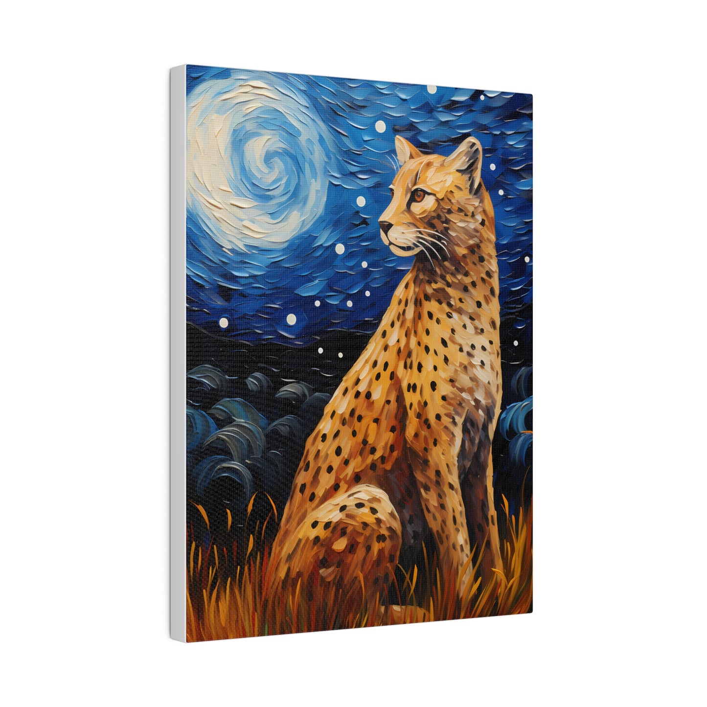 Starry Night Reimagined: Eco-Friendly Van Gogh-Style Canvas, Van Gogh Style Wall Art Starry Night Oil Painting on Stretched Canvas