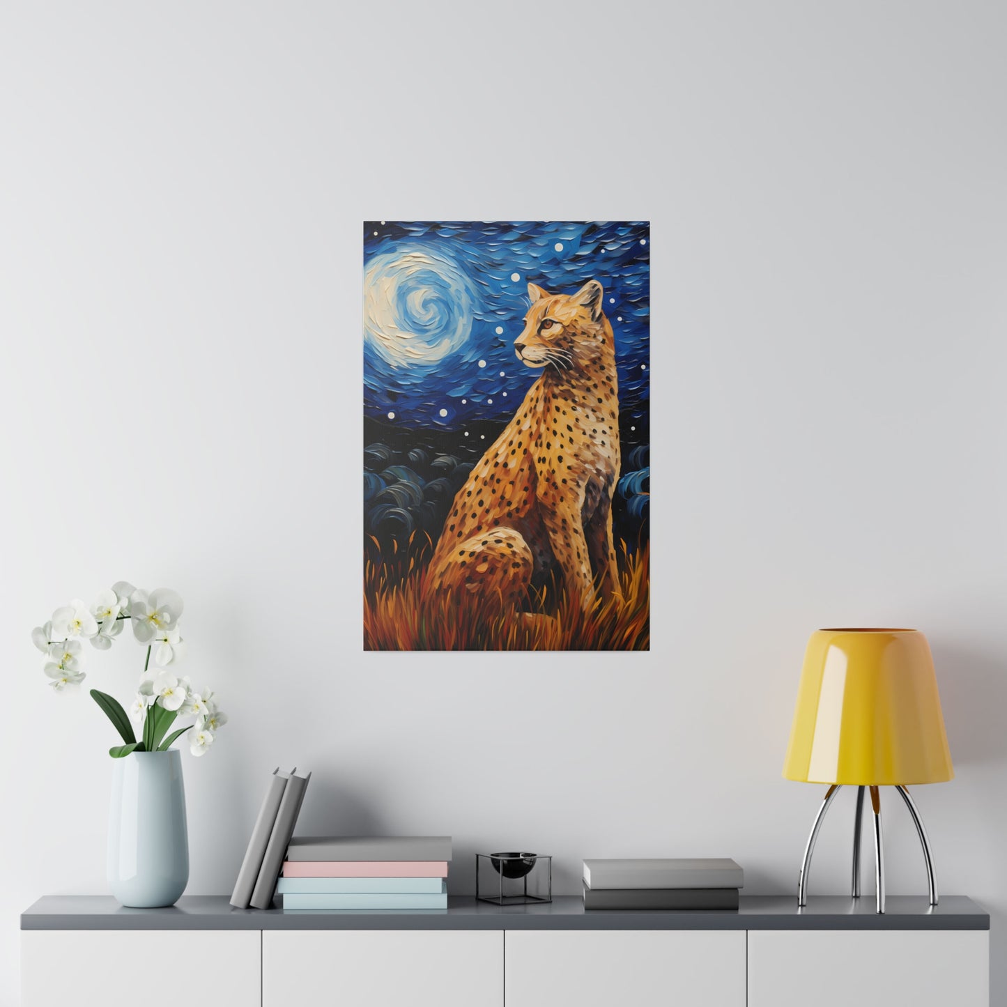 Starry Night Reimagined: Eco-Friendly Van Gogh-Style Canvas, Van Gogh Style Wall Art Starry Night Oil Painting on Stretched Canvas