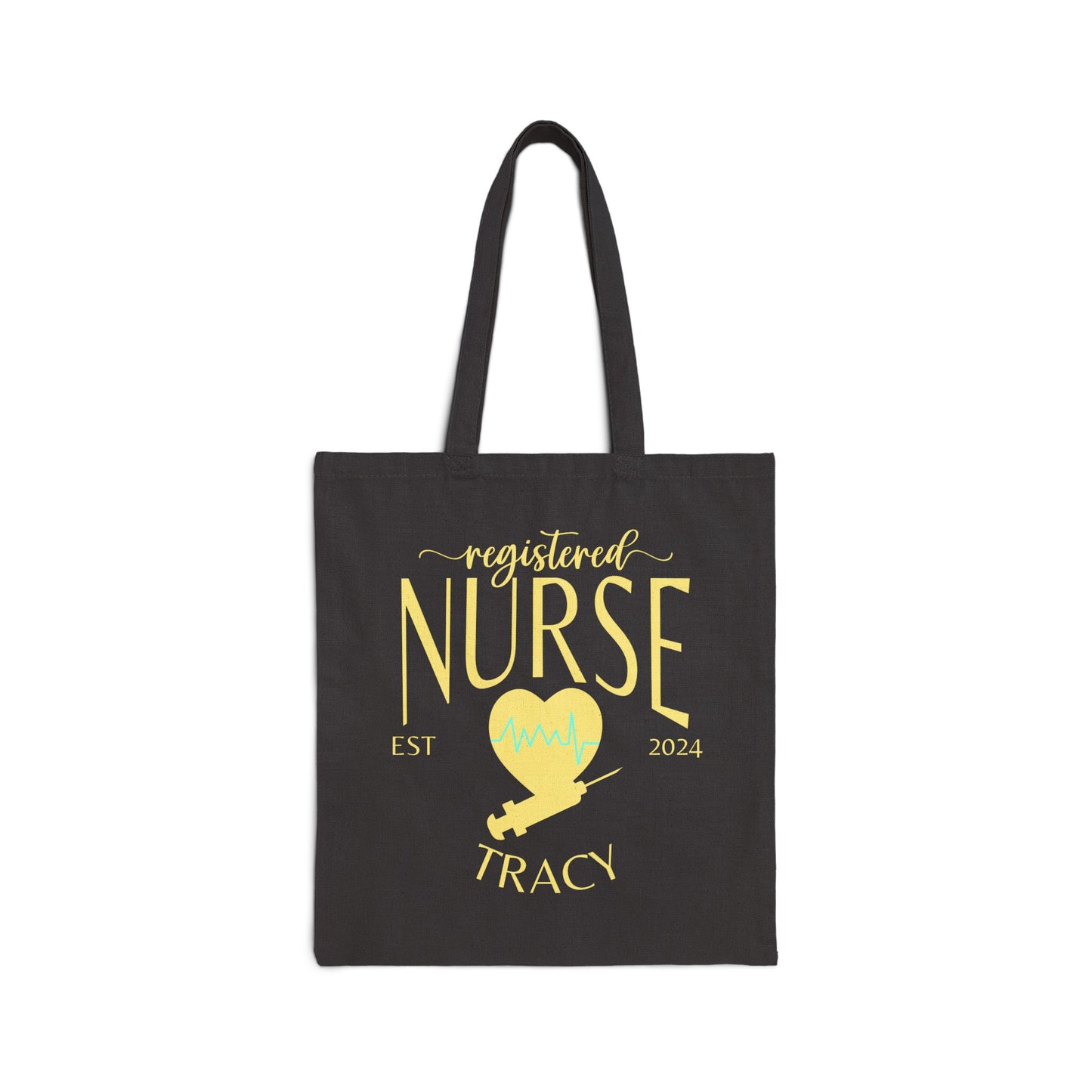 Personalized Cotton Canvas Nurse Tote Bags – Customizable with your Speciality, Name and Year of Graduation, Cute Canvas Tote Bag Gift for Nurse Eco-friendly Bag