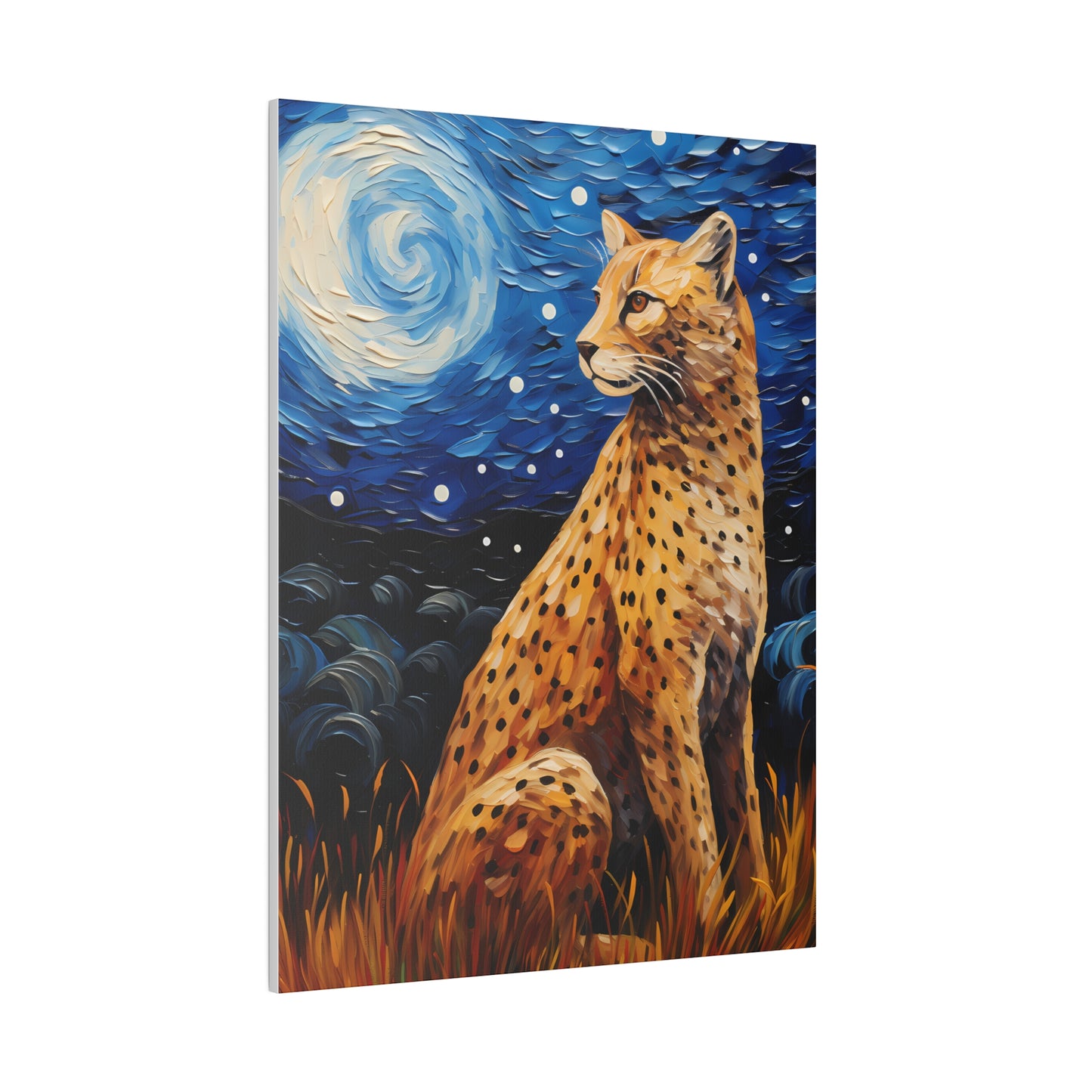 Starry Night Reimagined: Eco-Friendly Van Gogh-Style Canvas, Van Gogh Style Wall Art Starry Night Oil Painting on Stretched Canvas