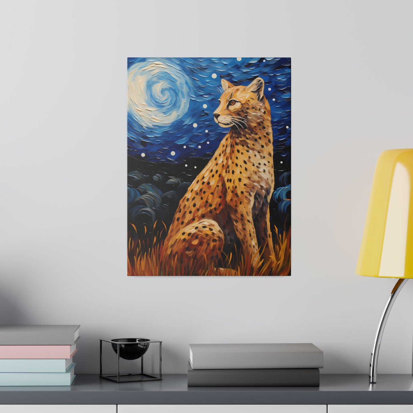 Starry Night Reimagined: Eco-Friendly Van Gogh-Style Canvas, Van Gogh Style Wall Art Starry Night Oil Painting on Stretched Canvas