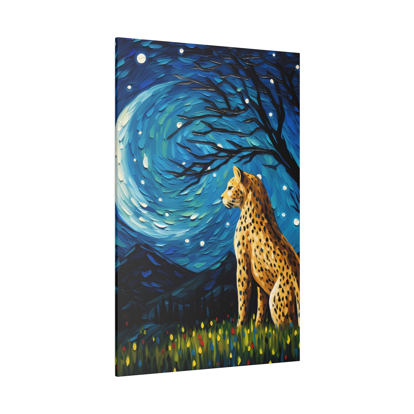 Starry Night Reimagined: Eco-Friendly Van Gogh-Style Canvas, Van Gogh Style Wall Art Starry Night Oil Painting on Stretched Canvas