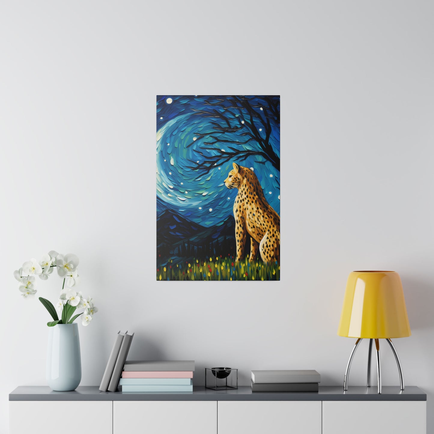 Starry Night Reimagined: Eco-Friendly Van Gogh-Style Canvas, Van Gogh Style Wall Art Starry Night Oil Painting on Stretched Canvas