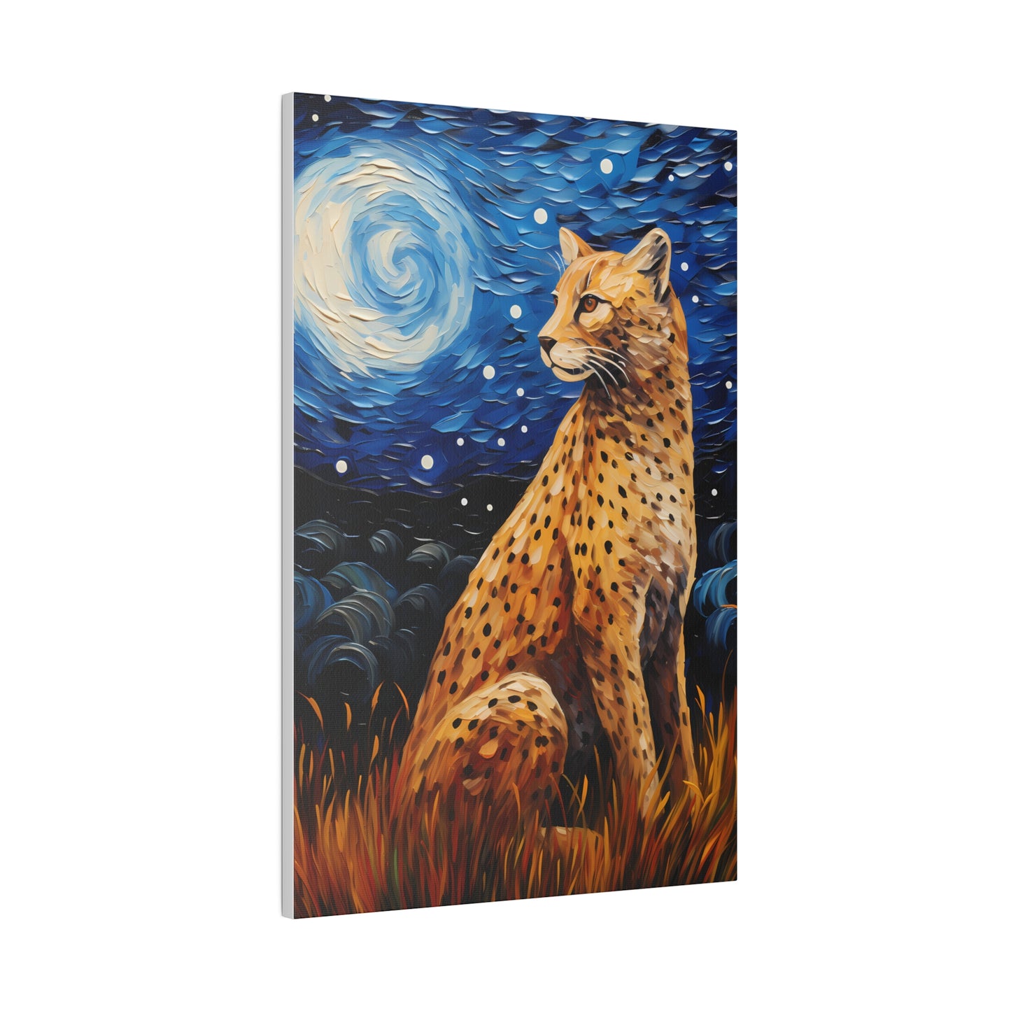 Starry Night Reimagined: Eco-Friendly Van Gogh-Style Canvas, Van Gogh Style Wall Art Starry Night Oil Painting on Stretched Canvas